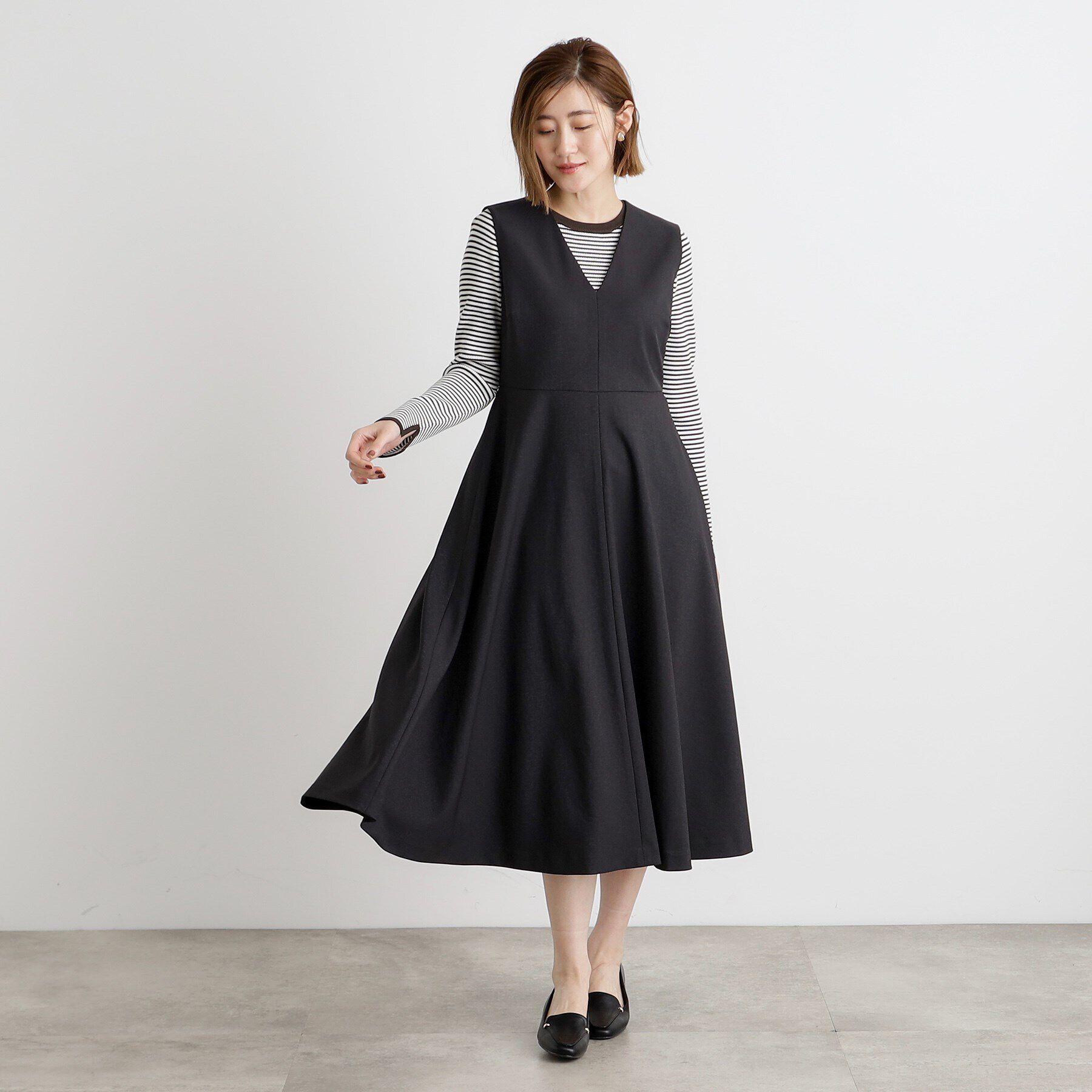 grove「ジャンパードレス＆ブラウスセットアップ」|ワンピース|