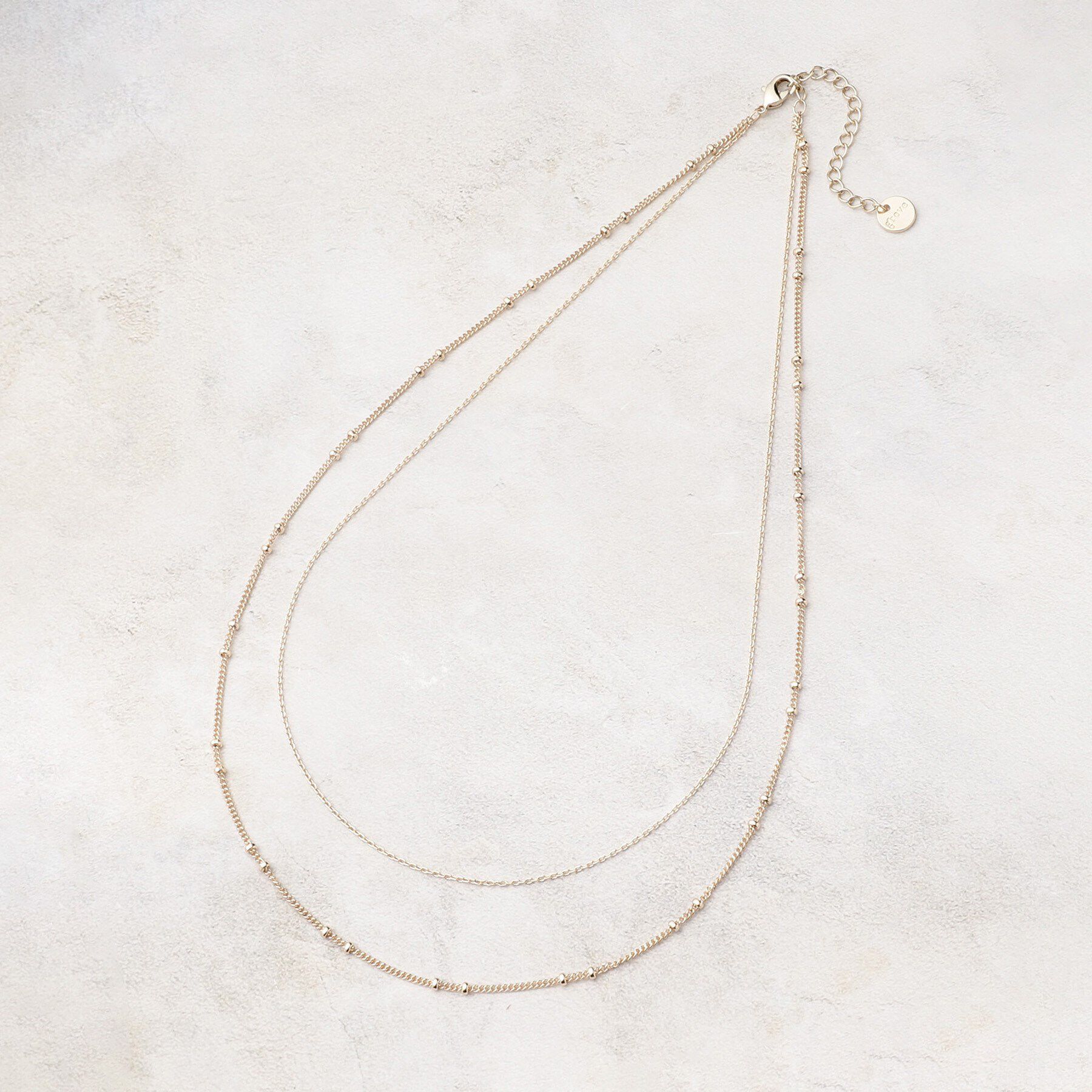 grove「デザインチェーン2連ショートネック」|ネックレス|