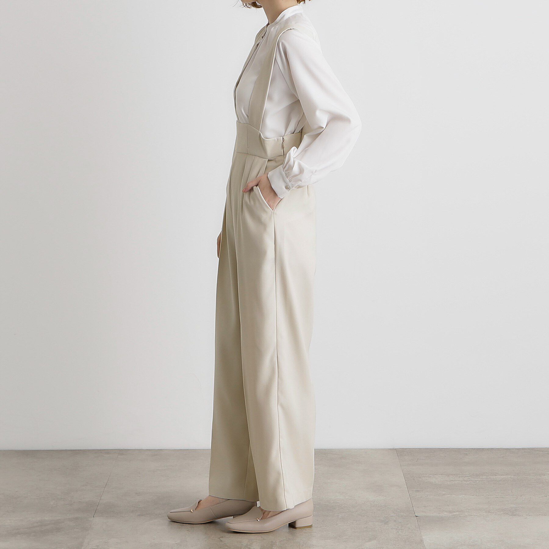 grove「ハイウエストサロペット」|オールインワン|