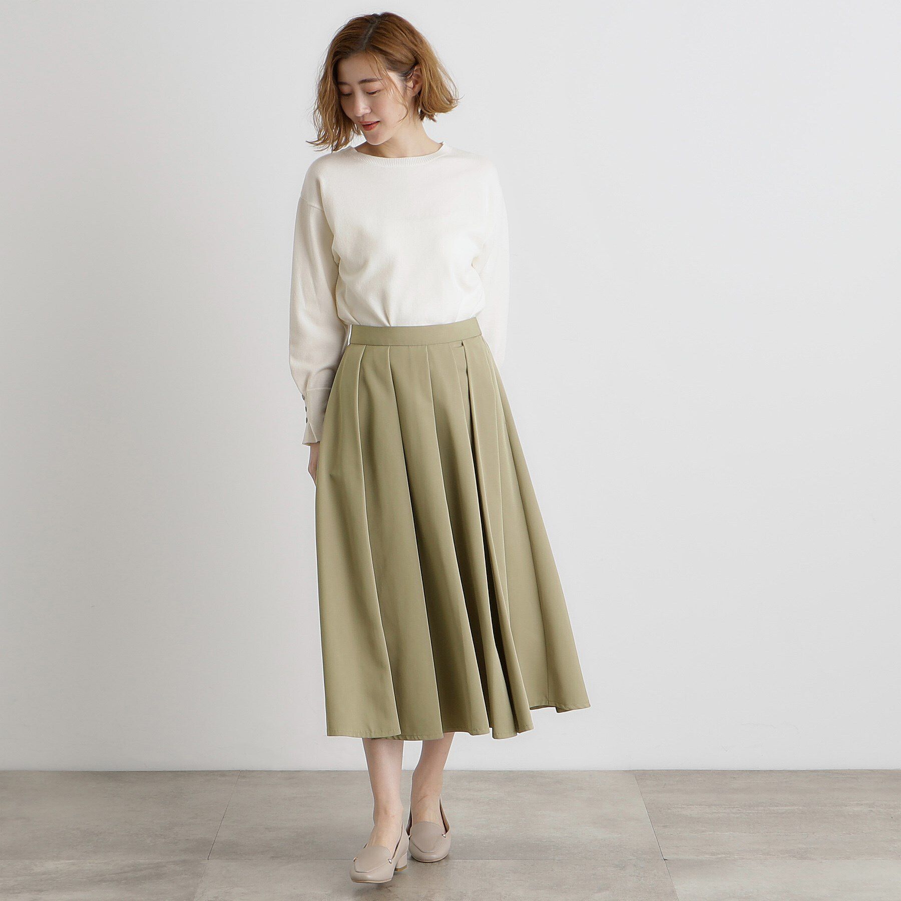 grove「イレギュラータックフレアスカート」|スカート|