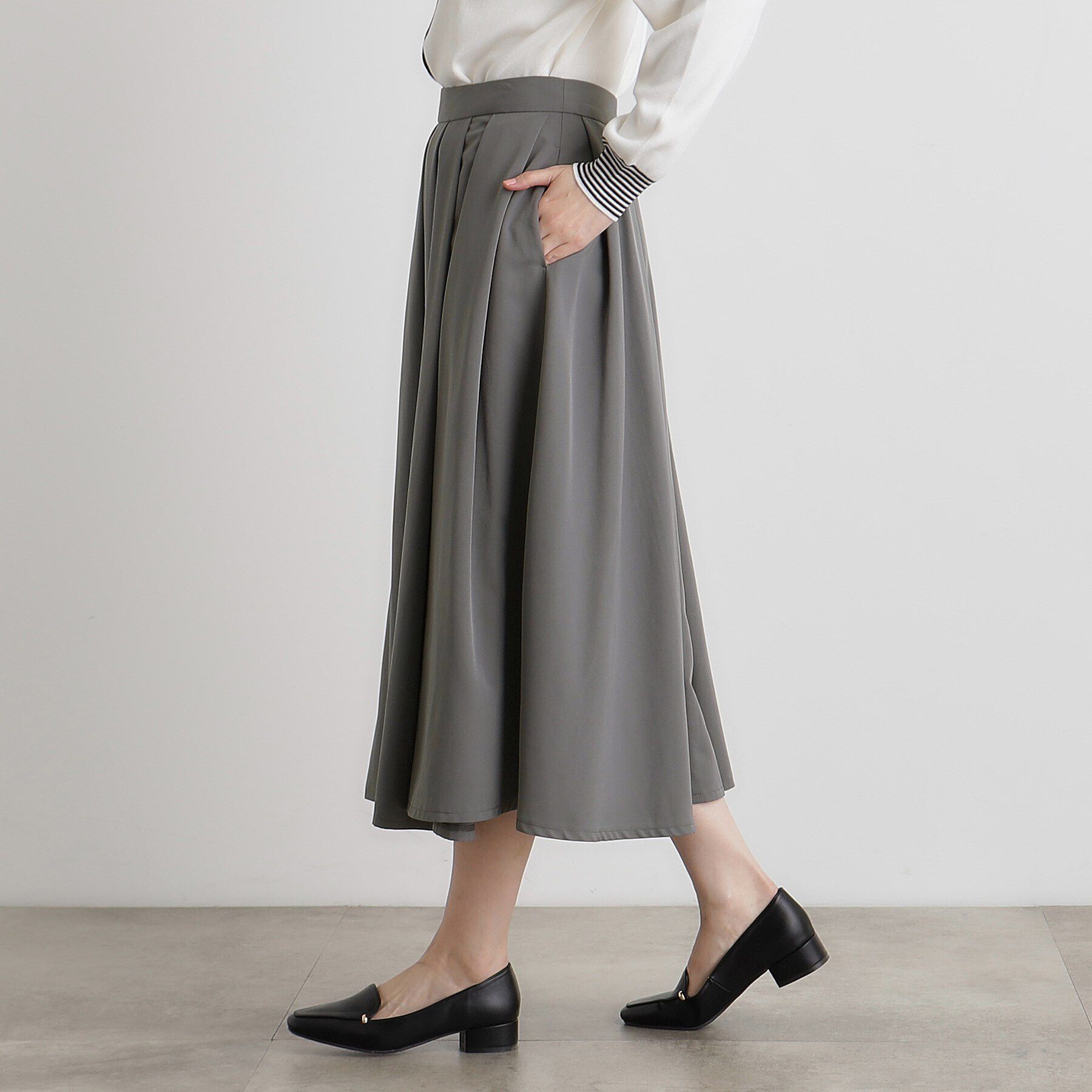 grove「イレギュラータックフレアスカート」|スカート|