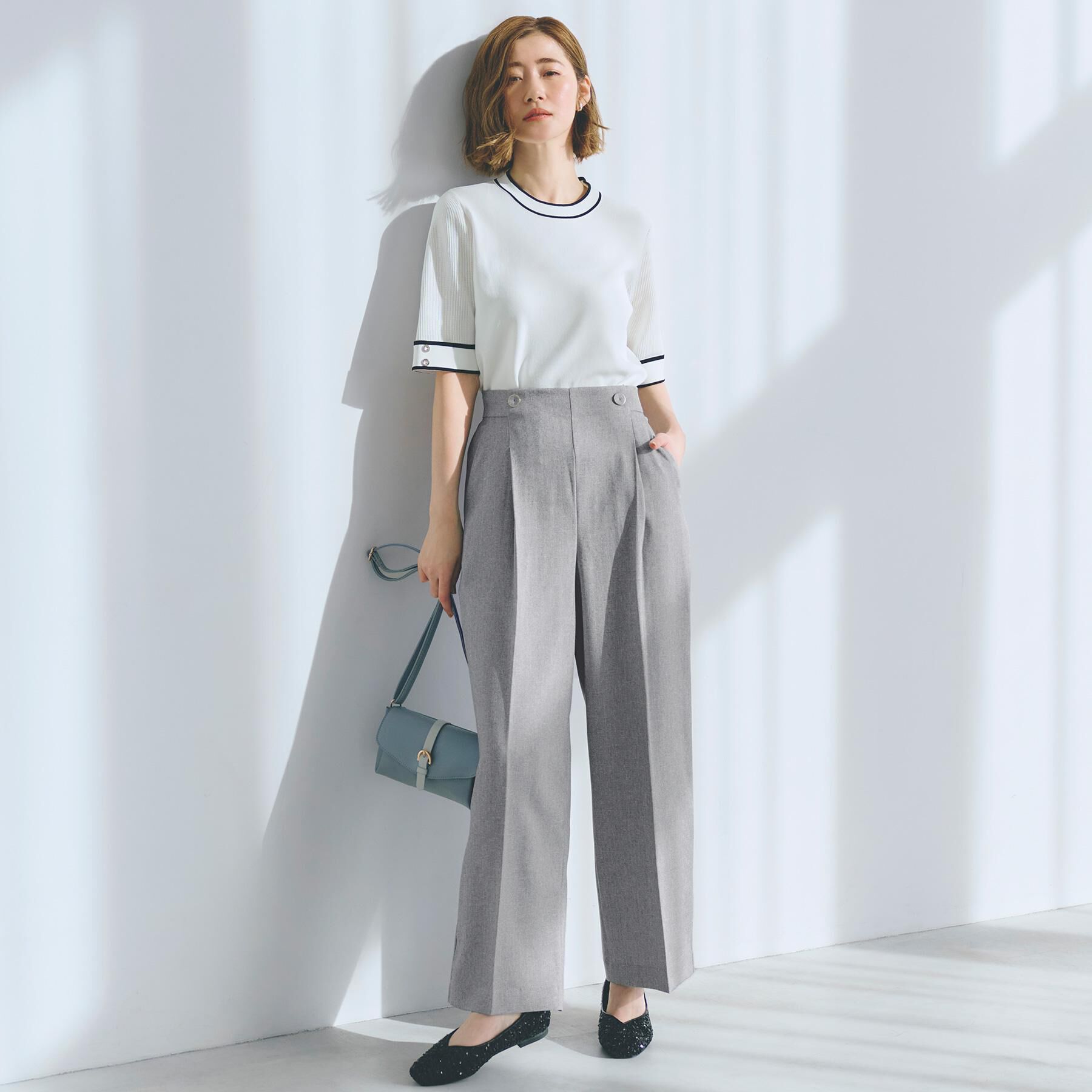 grove「【ひんやり多機能】やわらかドライタッチワイドスリーブプルオーバー」|ニット・セーター|