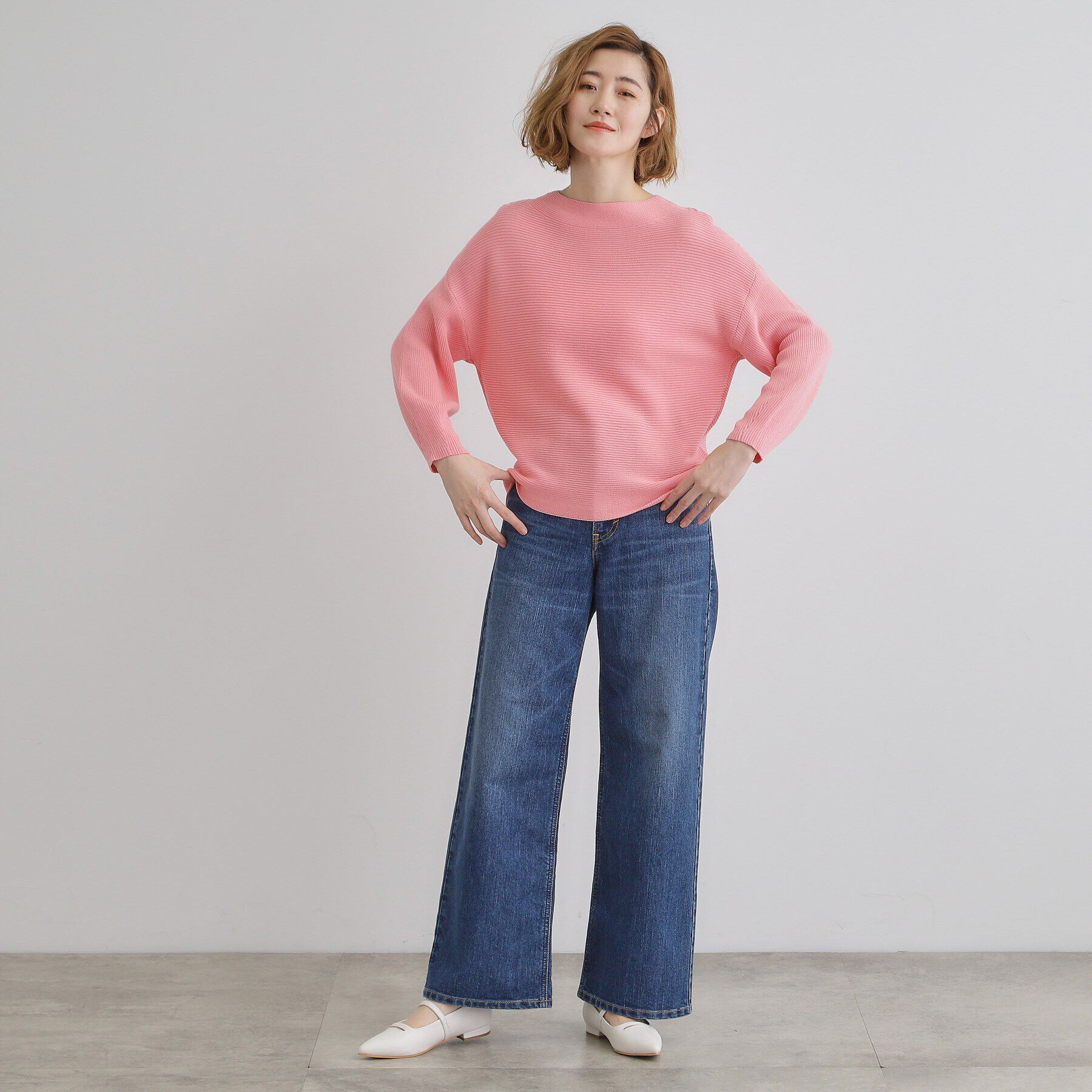 grove「コットンブレンドガーターニット」|ニット・セーター|