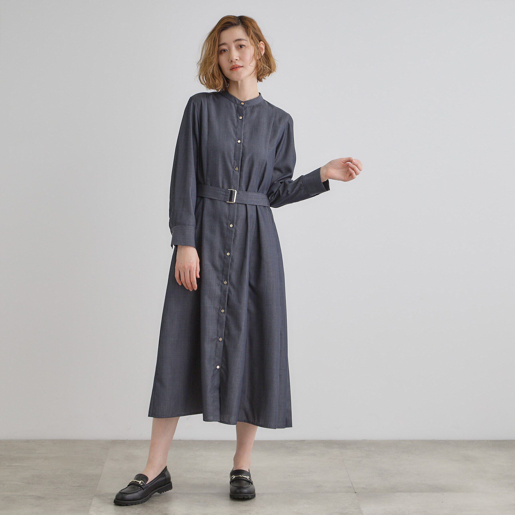 grove「バックプリーツシャツワンピース」|ワンピース|