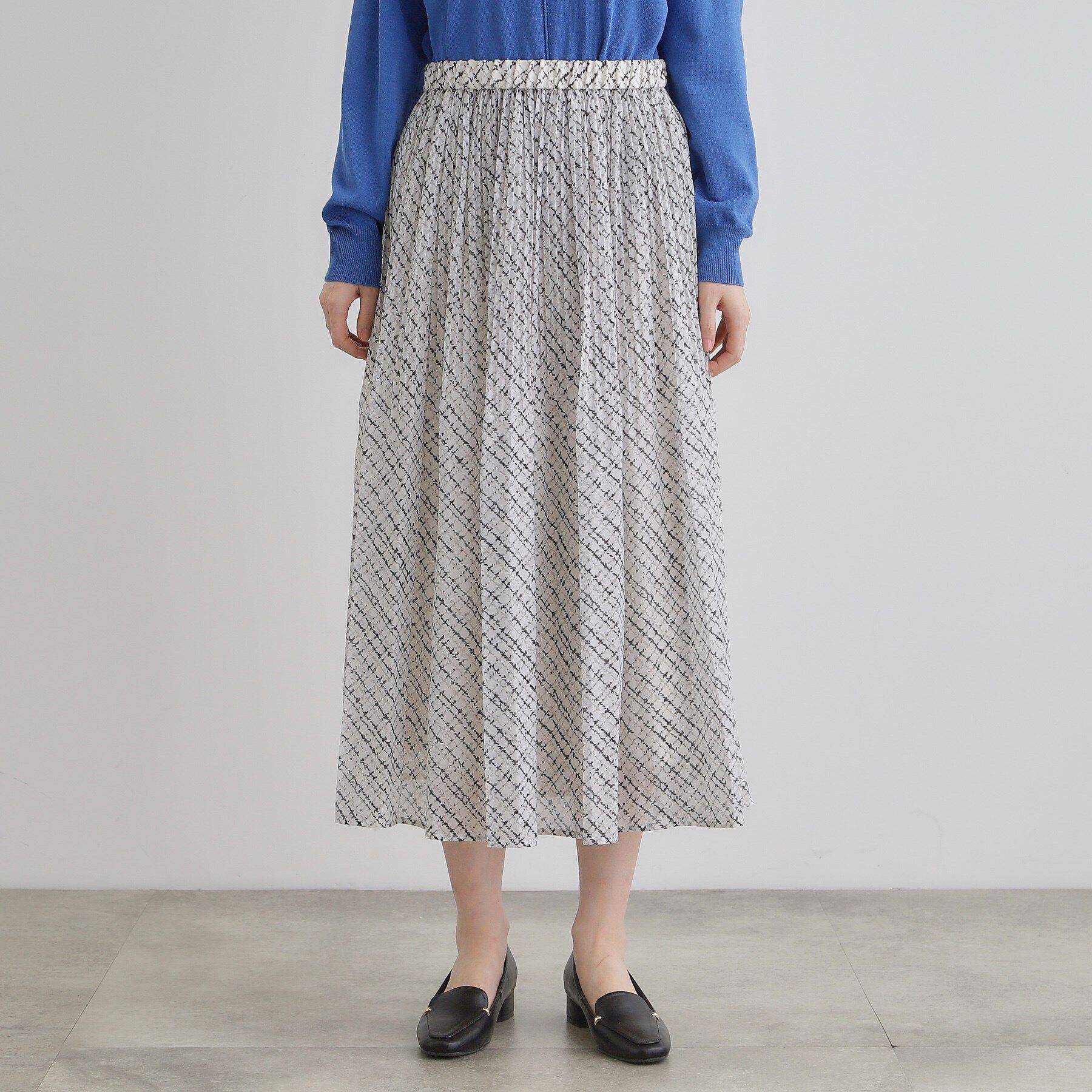 grove「ツイーディチェックオーガンジースカート」|スカート|