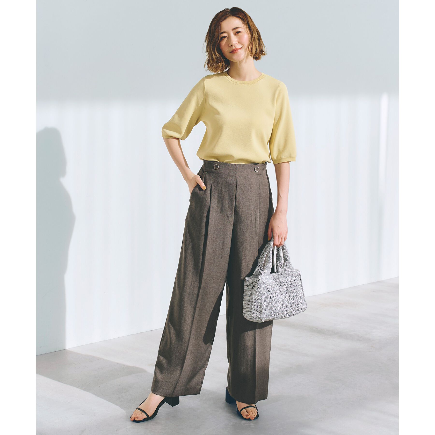 grove「【雑誌掲載】ラメコードスクエア2WAYトート」|トートバッグ|