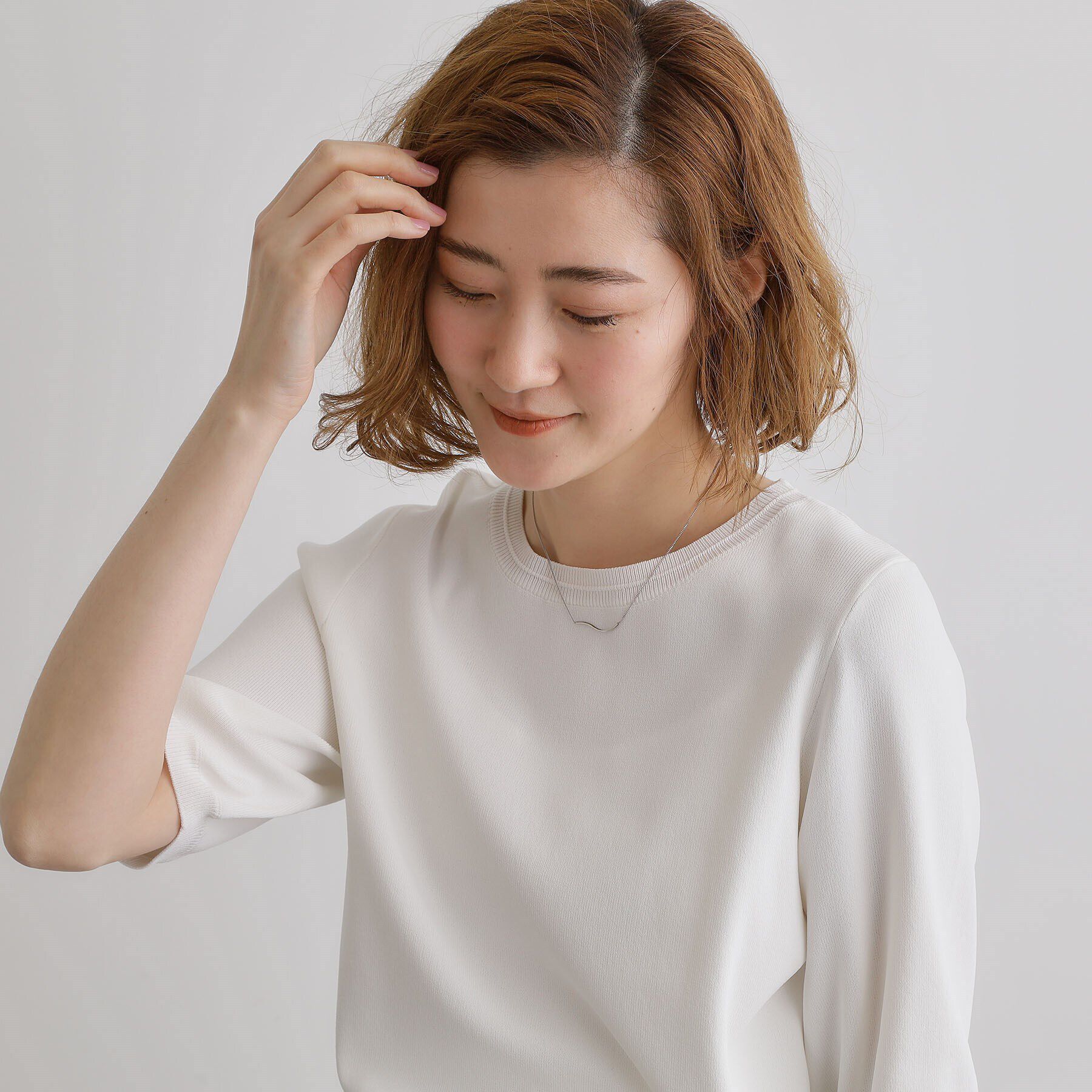 grove「【ステンレス】ニュアンスメタルバーネックレス」|ネックレス|