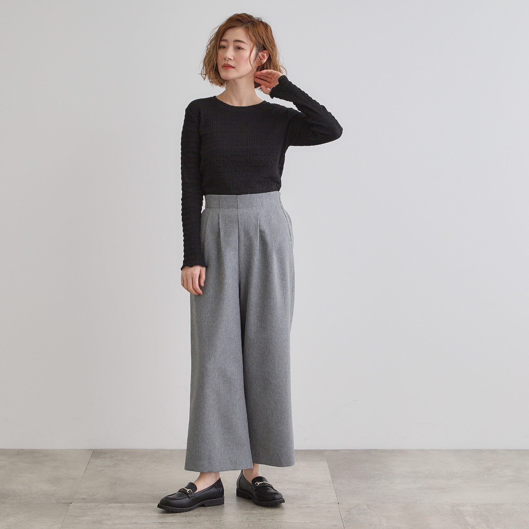 grove「シャーリング風ジャカードクルーネックプルオーバー」|Tシャツ・カットソー|