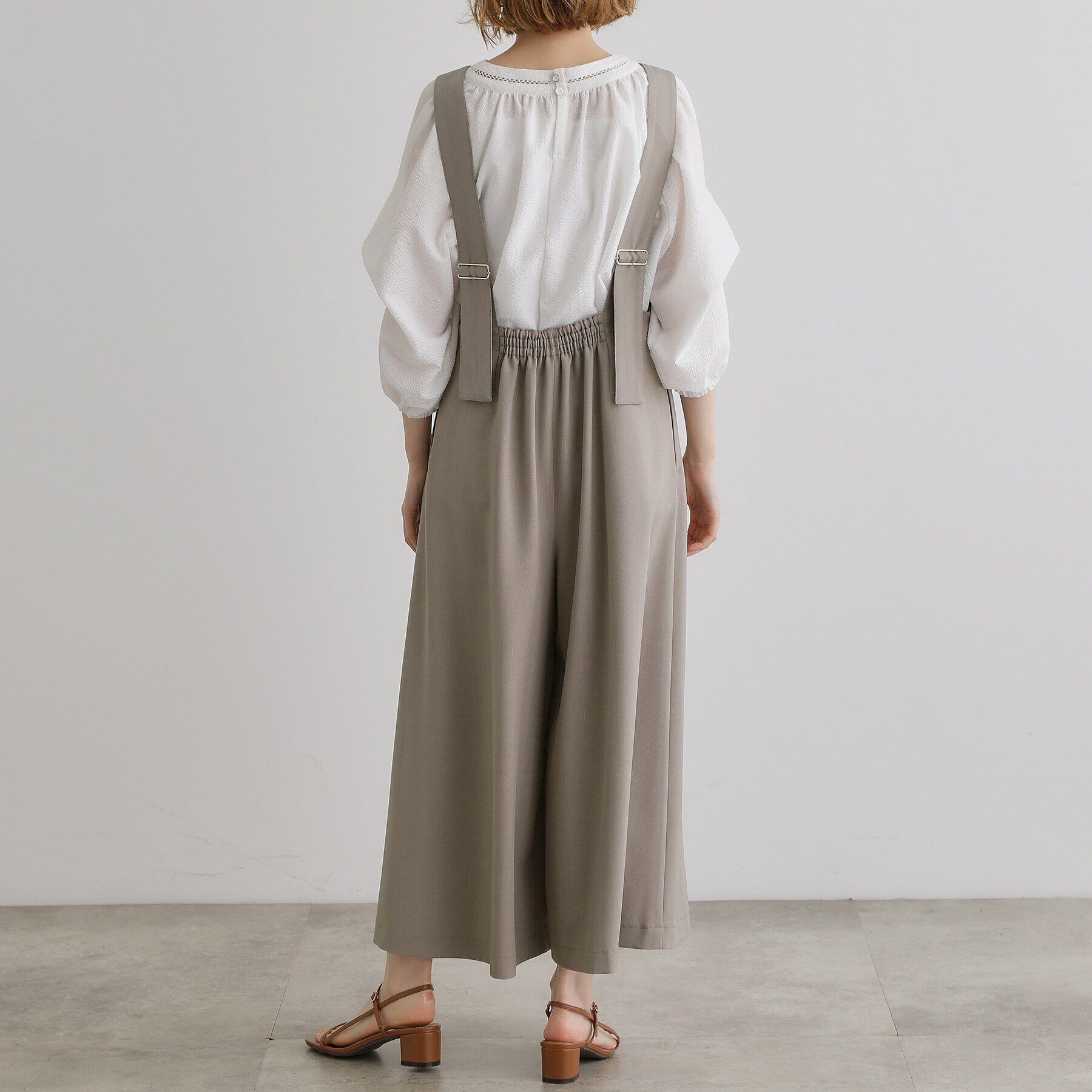 grove「ラメストライプサロペット」|オールインワン|