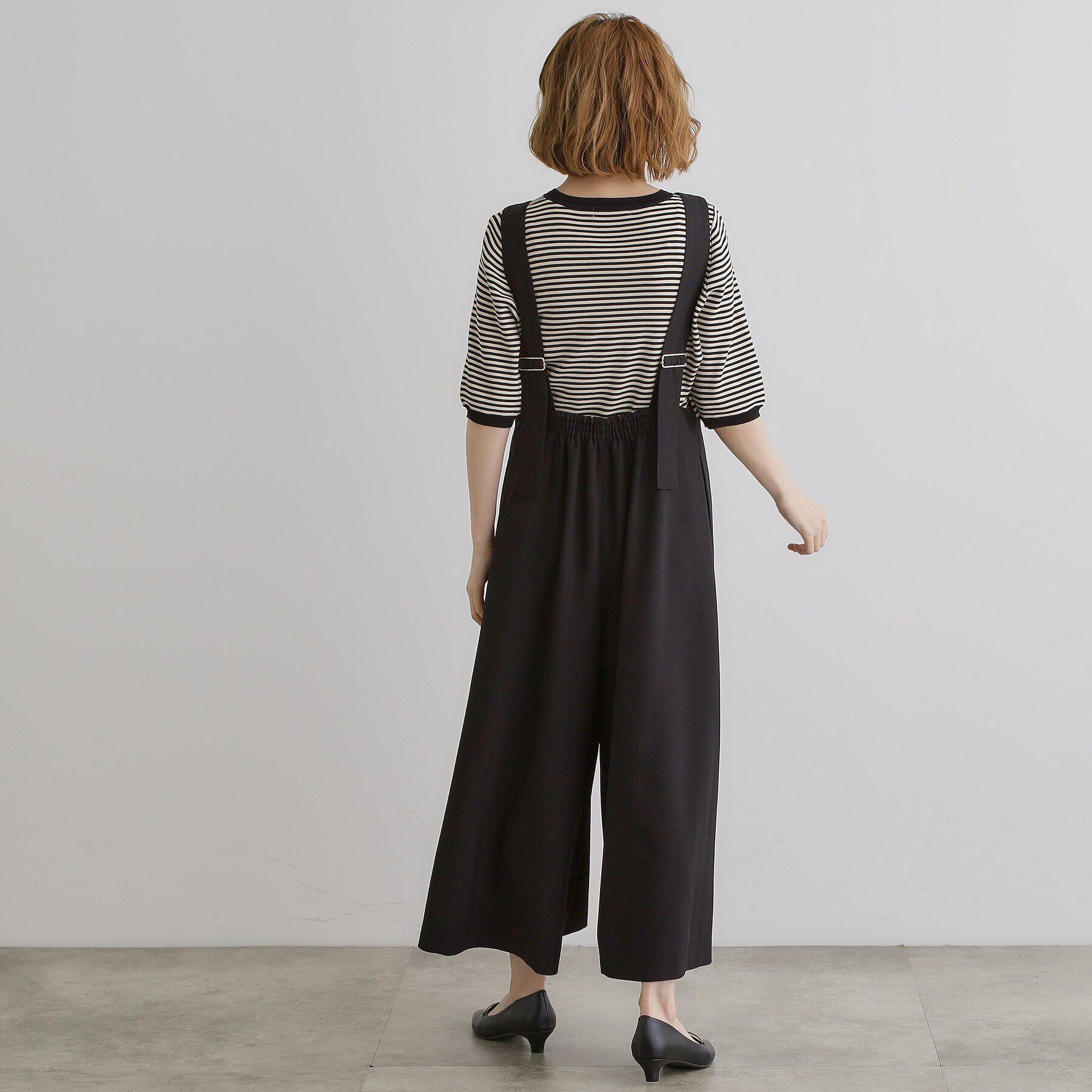 grove「ラメストライプサロペット」|オールインワン|