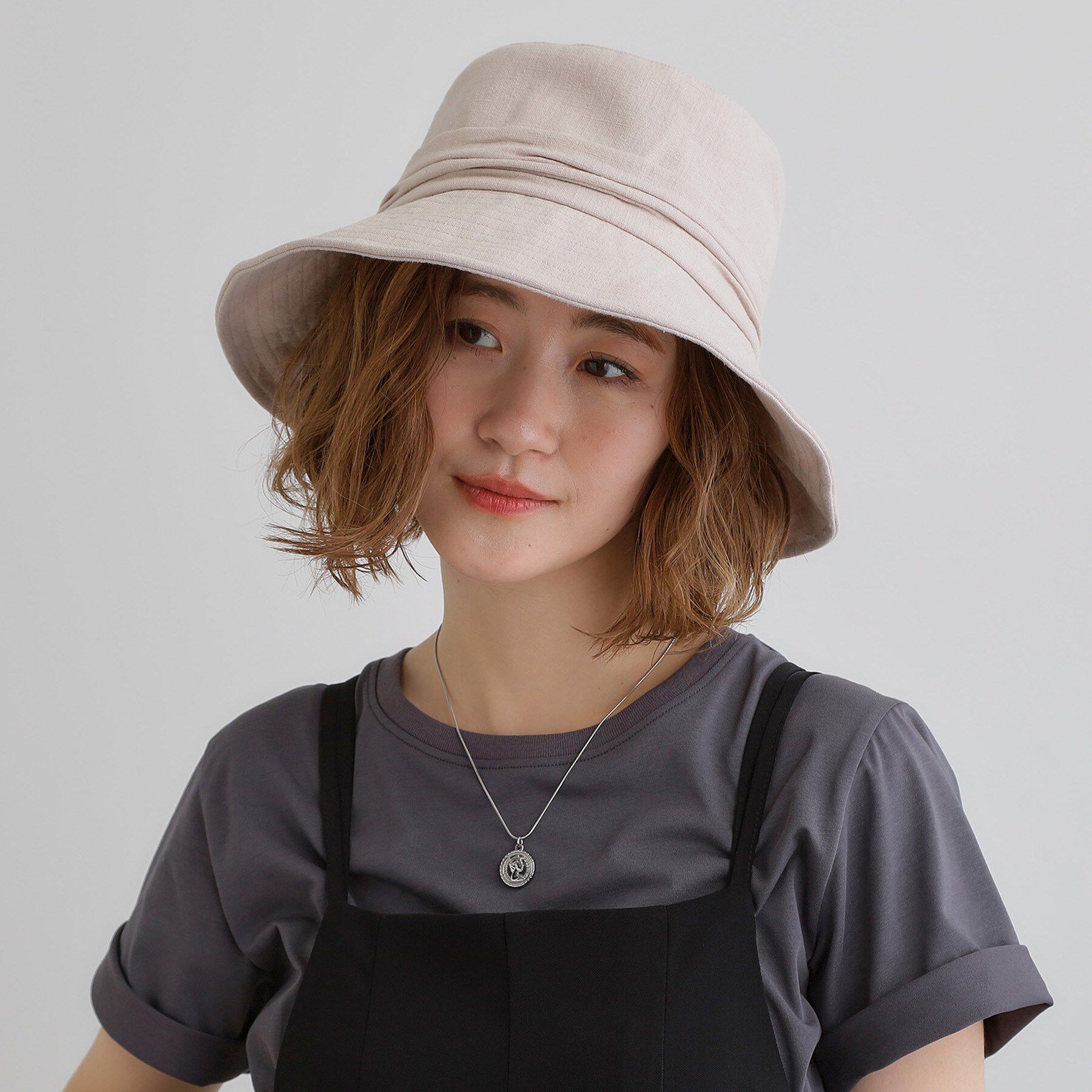 grove「ワイドブリムハット【UVカット・あご紐付】」|ハット|