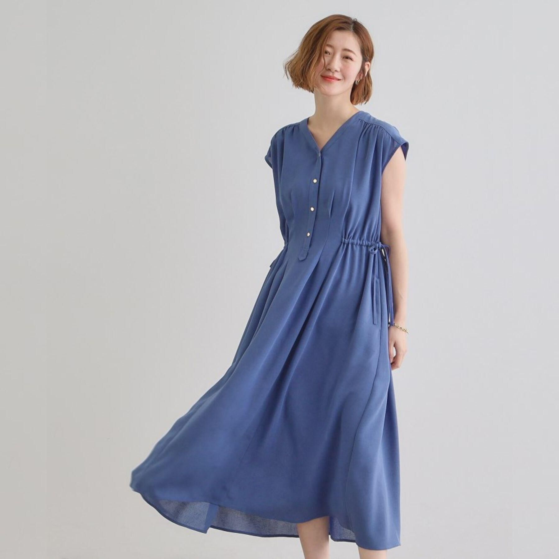 grove「【雑誌掲載】大人の抜け感、清涼サマーワンピース」|ワンピース|ブルー(093)