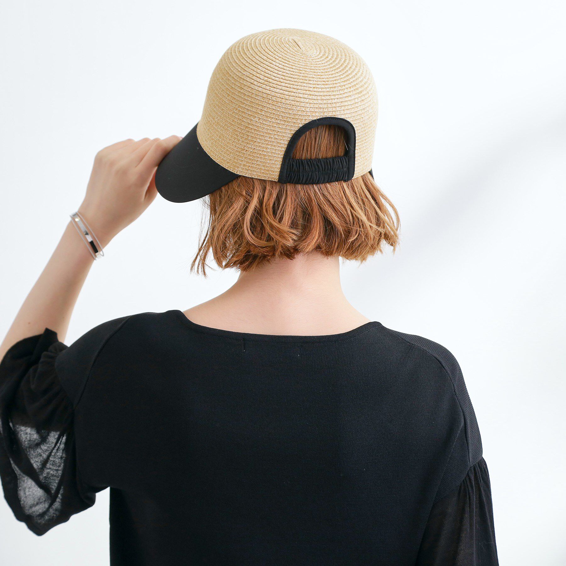 grove「ウォッシャブルブレード切替ワイドブリムリボンキャップ」|キャップ・キャスケット|