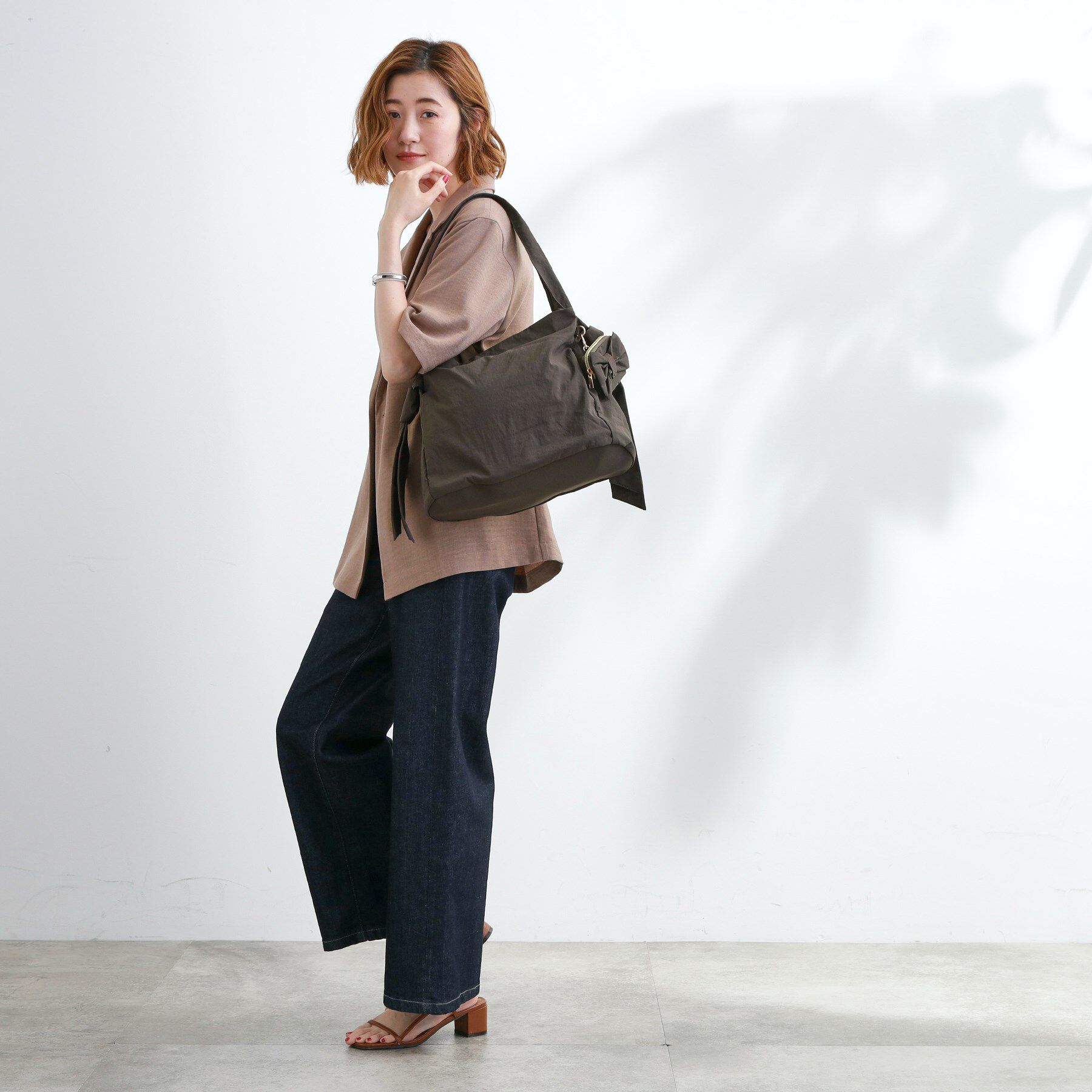 grove「【撥水】リボンチャームサイドノットショルダー」|ショルダー・メッセンジャー|