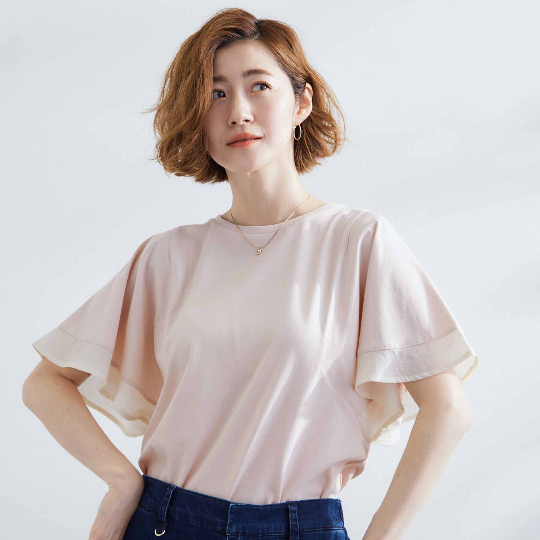 grove「【UVカット/二の腕カバー】1枚で着映えするフレアスリーブデザイン」|Tシャツ・カットソー|