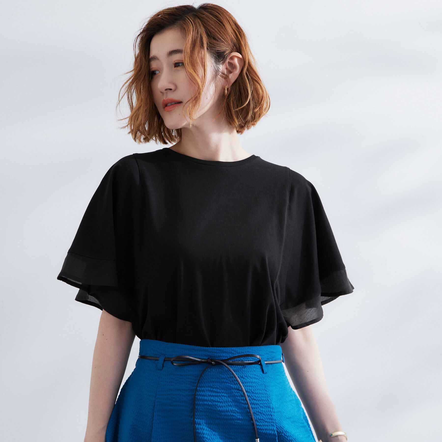 grove「【UVカット/二の腕カバー】1枚で着映えするフレアスリーブデザイン」|Tシャツ・カットソー|