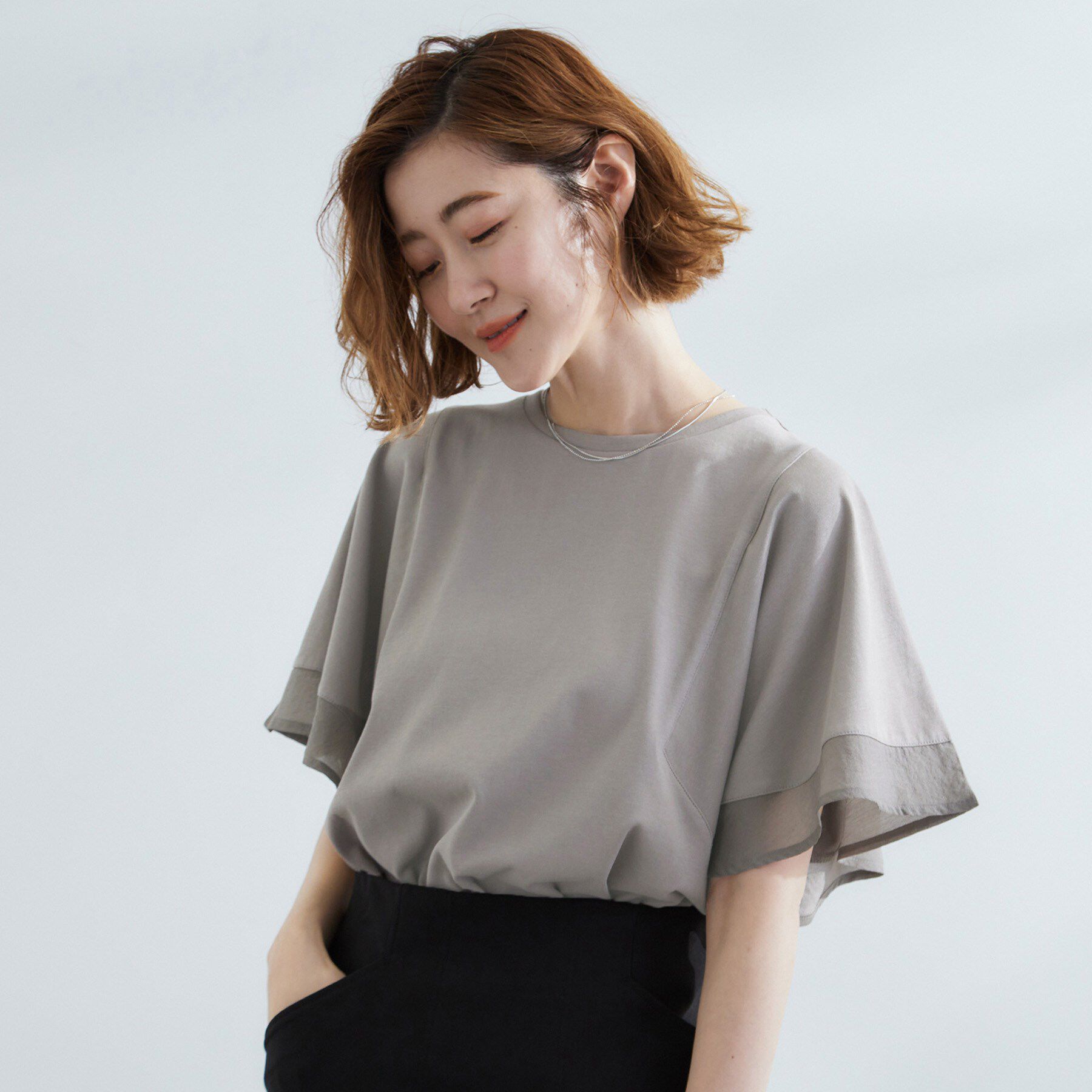 grove「【UVカット/二の腕カバー】1枚で着映えするフレアスリーブデザイン」|Tシャツ・カットソー|