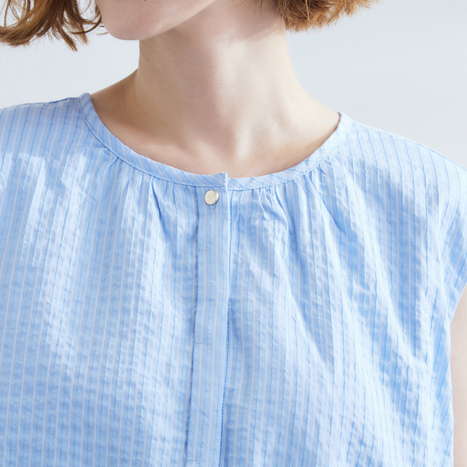 grove「裾のボリュームが今年気分　ストライプバルーンブラウス」|シャツ・ブラウス|