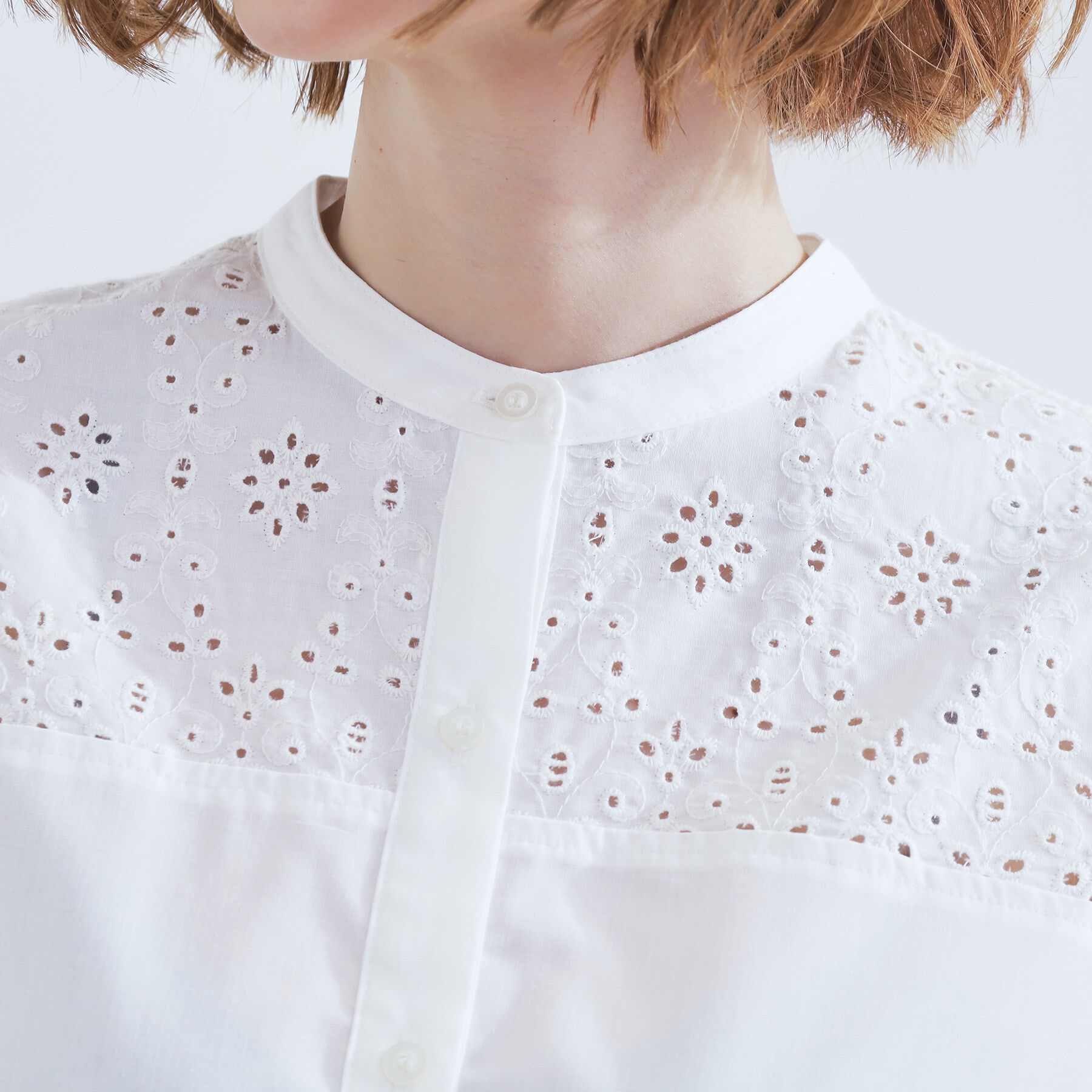 grove「涼やかさと上品さを兼ね備えた　レースシャツブラウス」|シャツ・ブラウス|