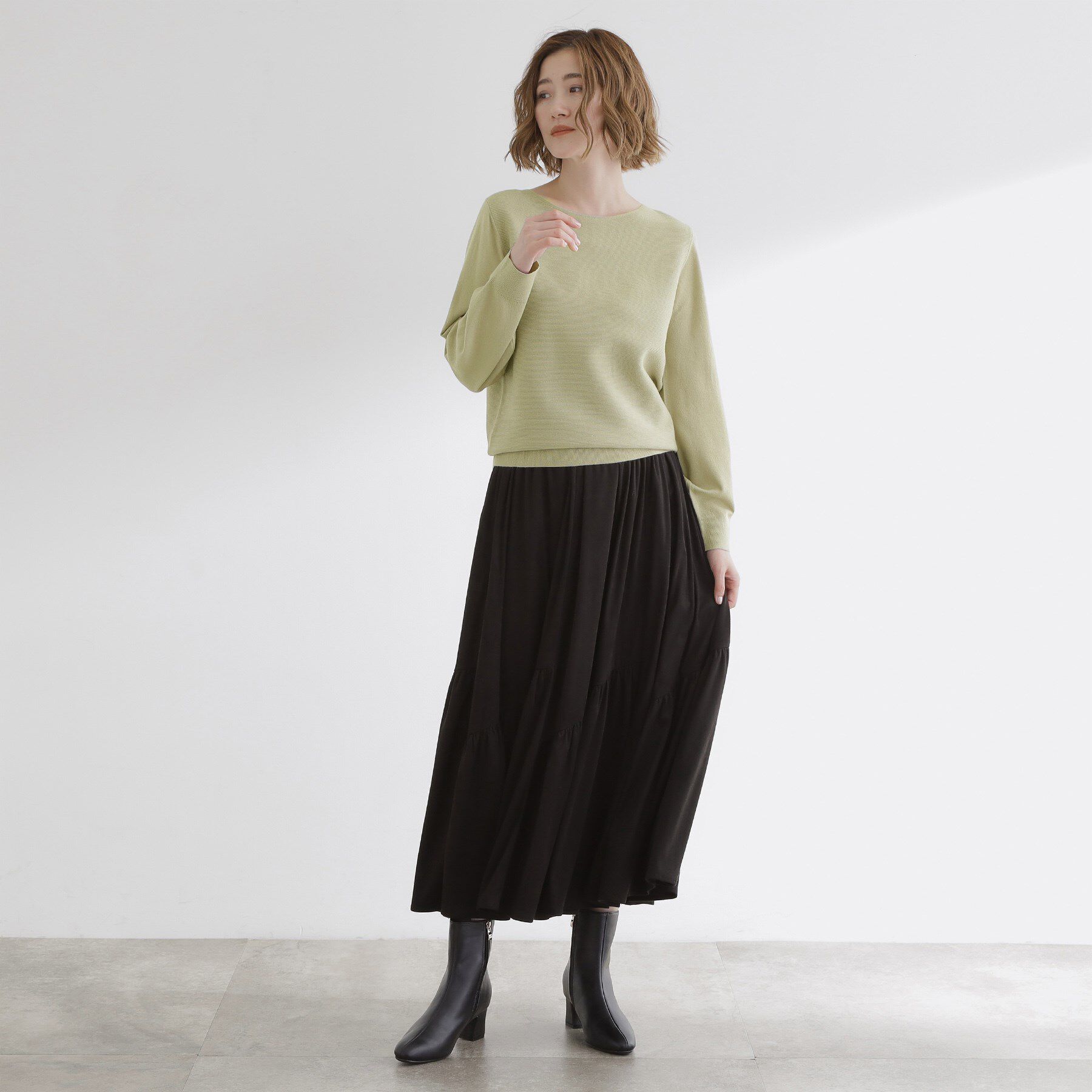 grove「【最終お値下げ！】ガーターボートネックプルオーバー【洗える/毛玉軽減】」|ニット・セーター|