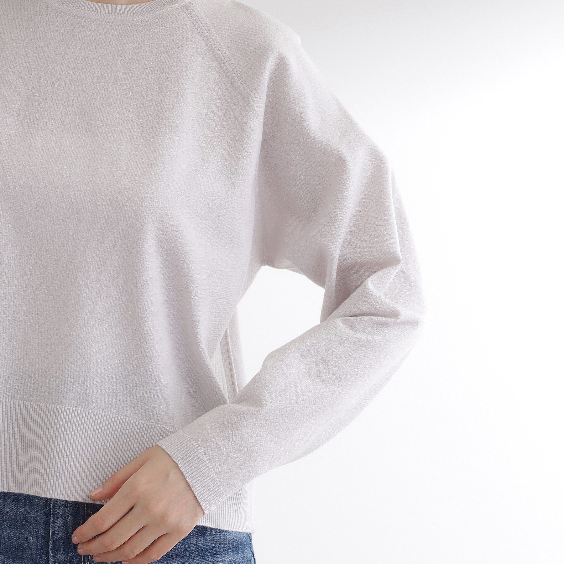 grove「最終お値下げ！！【洗える/毛玉軽減】天竺ラグランスリーブプルオーバー」|ニット・セーター|