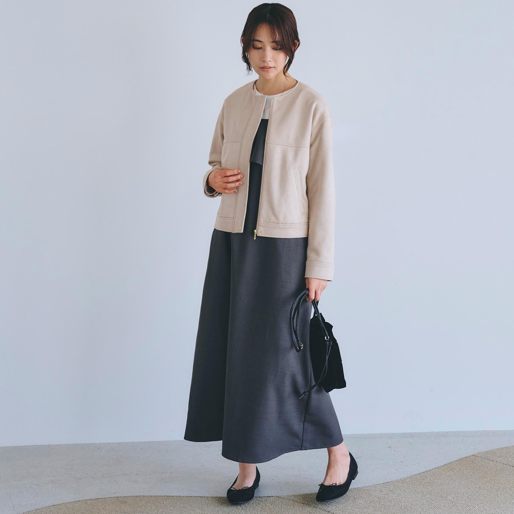 grove「日常を華やかにするスエード調ブルゾン」|ブルゾン・スタジャン|