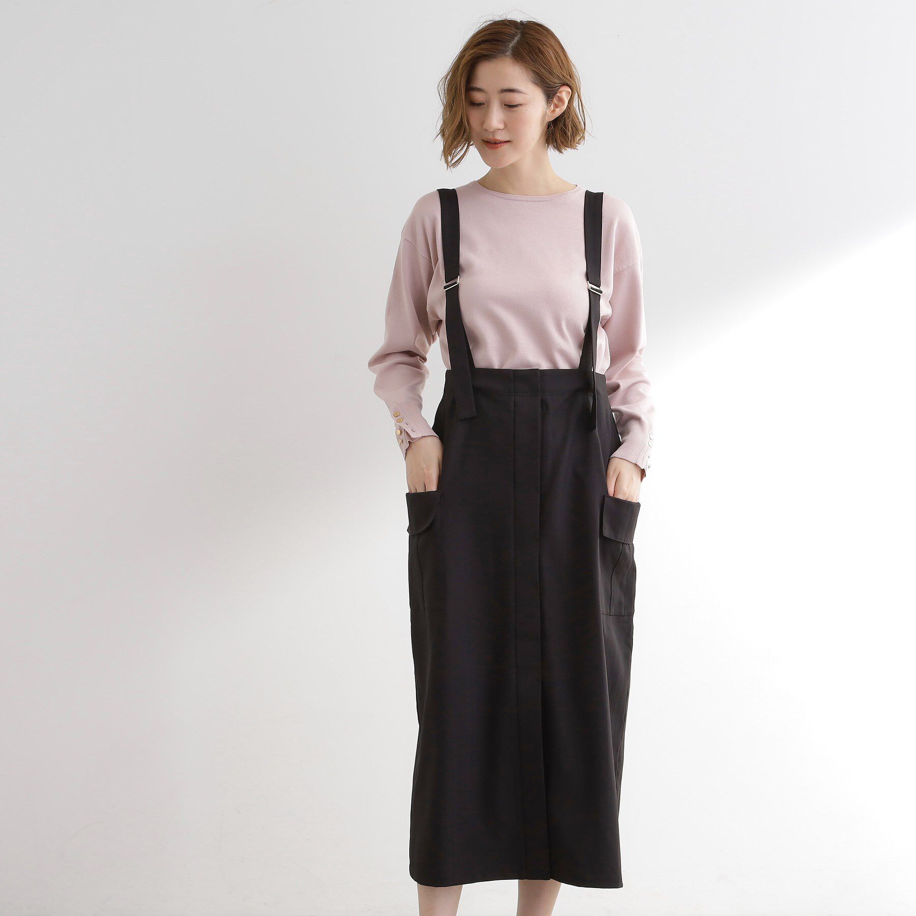 grove「ONにもOFFにも 大人のサス付きスカート」|スカート|