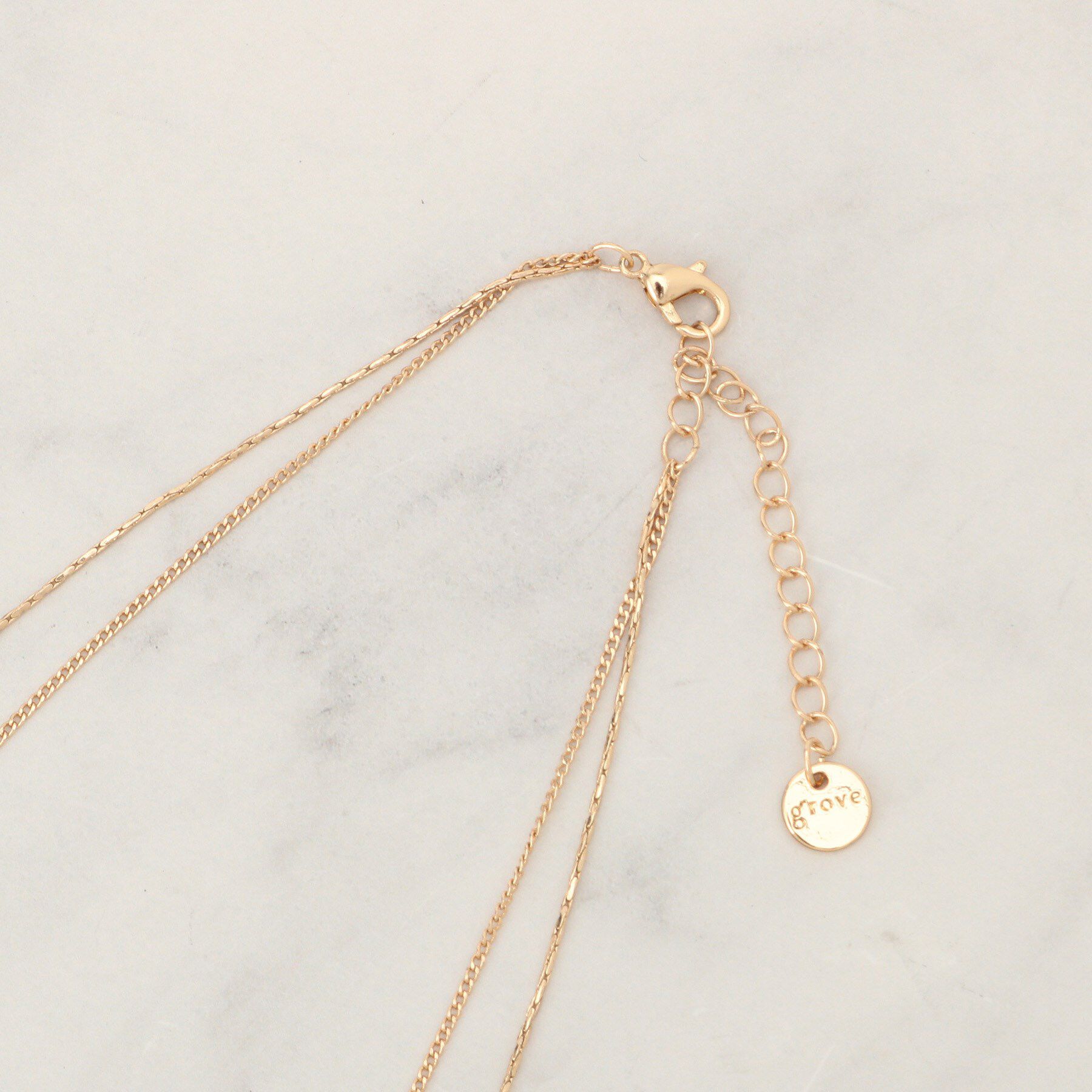 grove「メタルプレート2連ネックレス」|ネックレス|