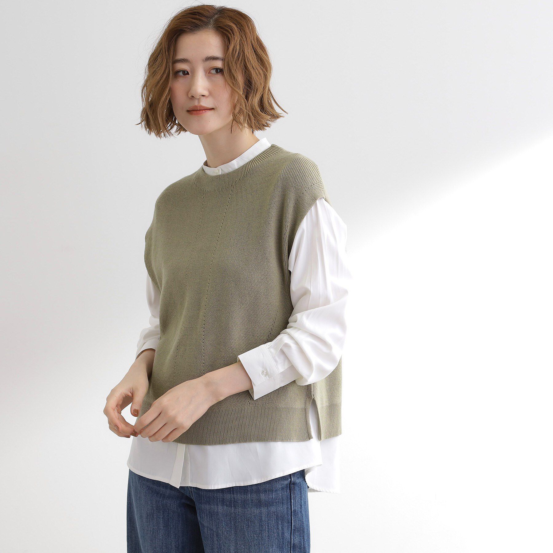 grove「ニットベスト&times;シャツセット」|その他|
