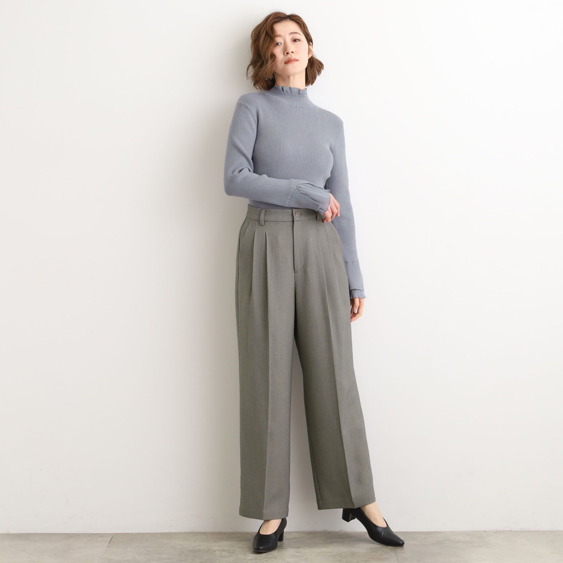 grove「プリーツレイヤードニットプルオーバー」|ニット・セーター|