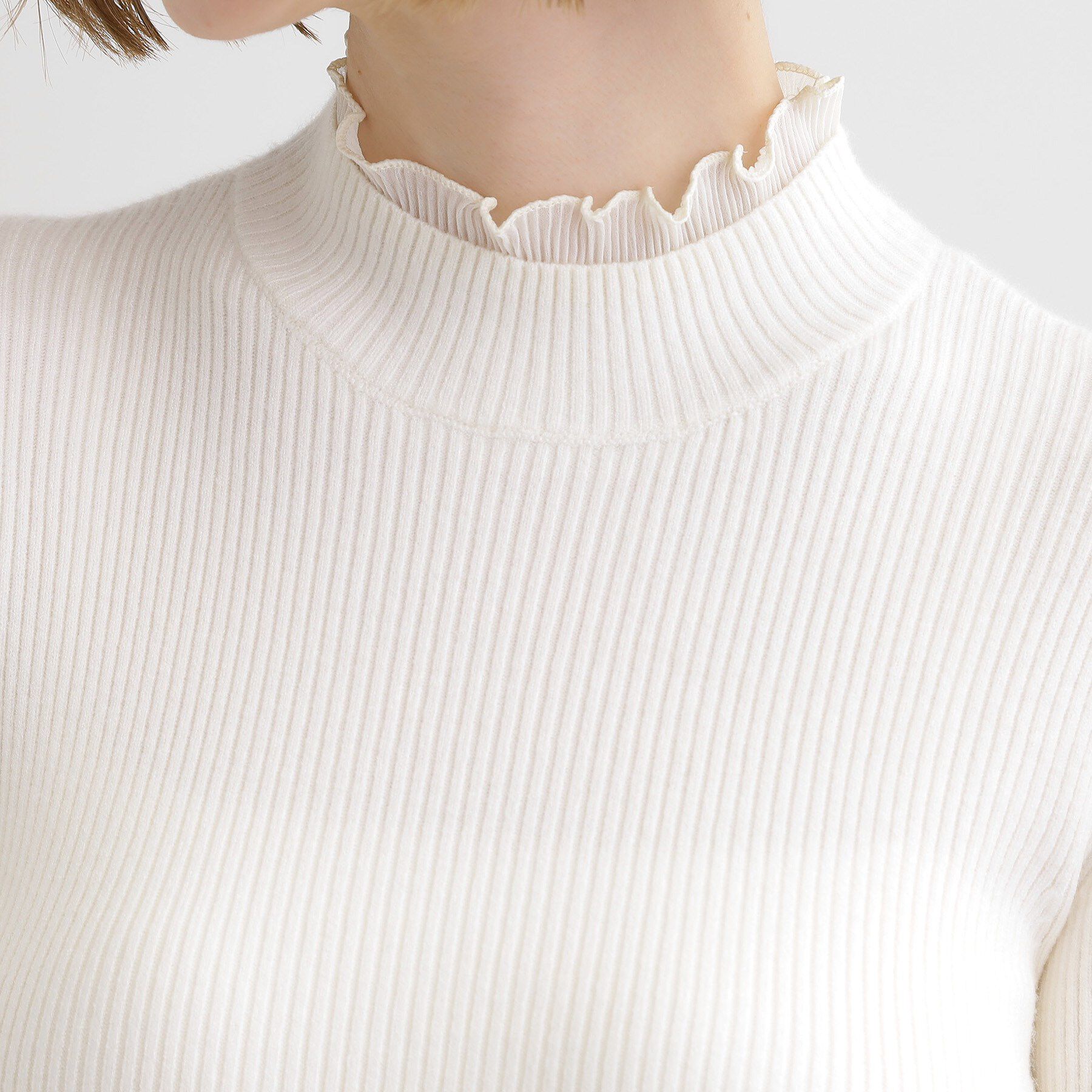 grove「プリーツレイヤードニットプルオーバー」|ニット・セーター|