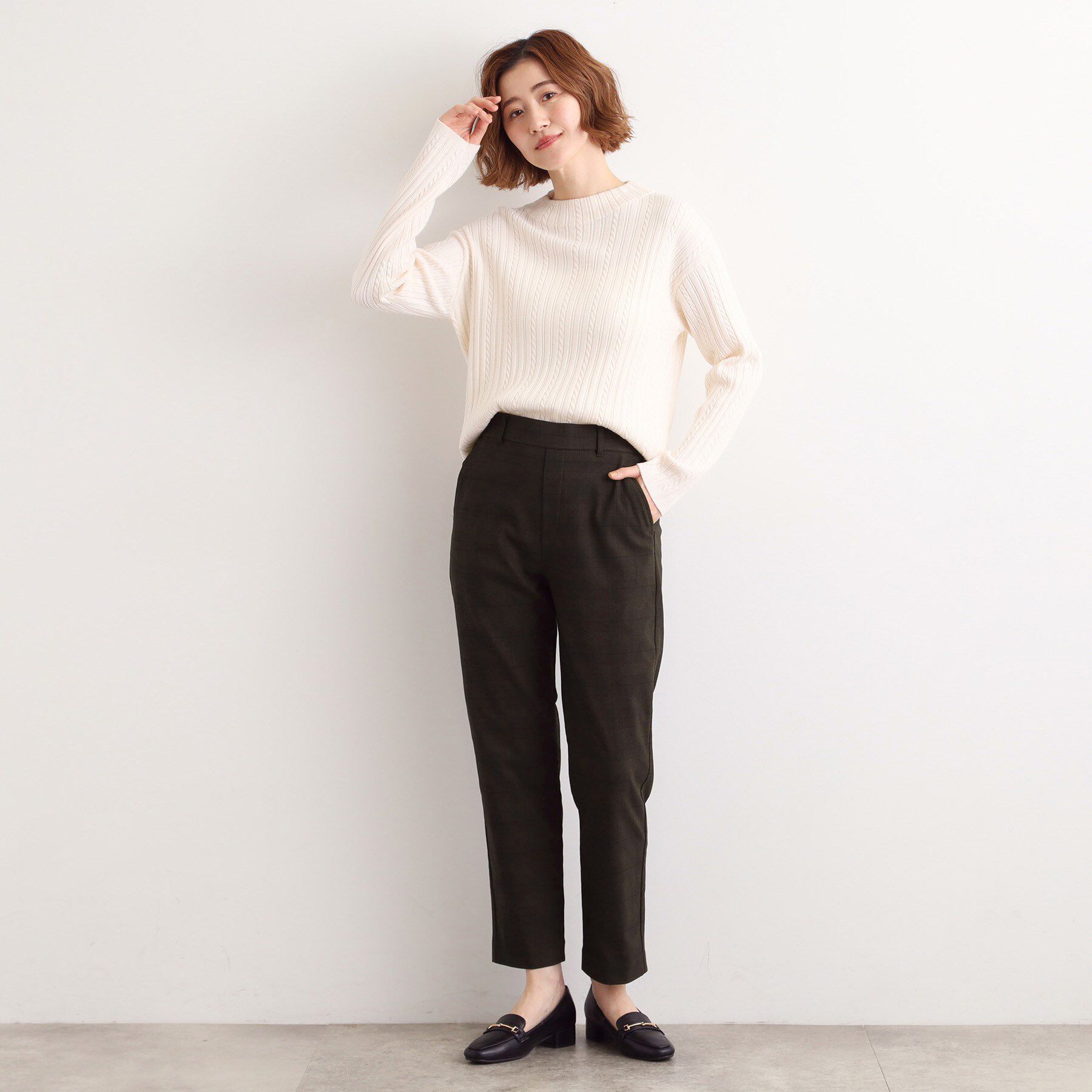 grove「【選べる着丈/多機能】裏起毛ハイパーストレッチテーパードパンツ」|その他|