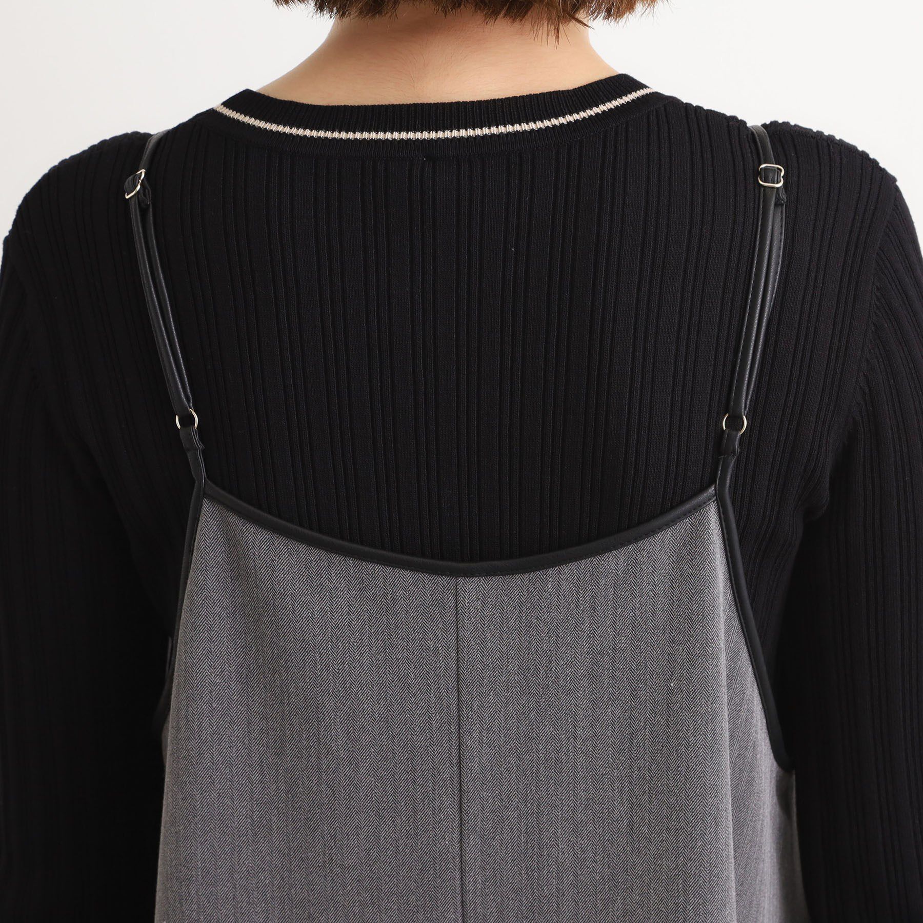 grove「【体型カバー/レイヤード】へリンボンキャミワンピース」|ワンピース|