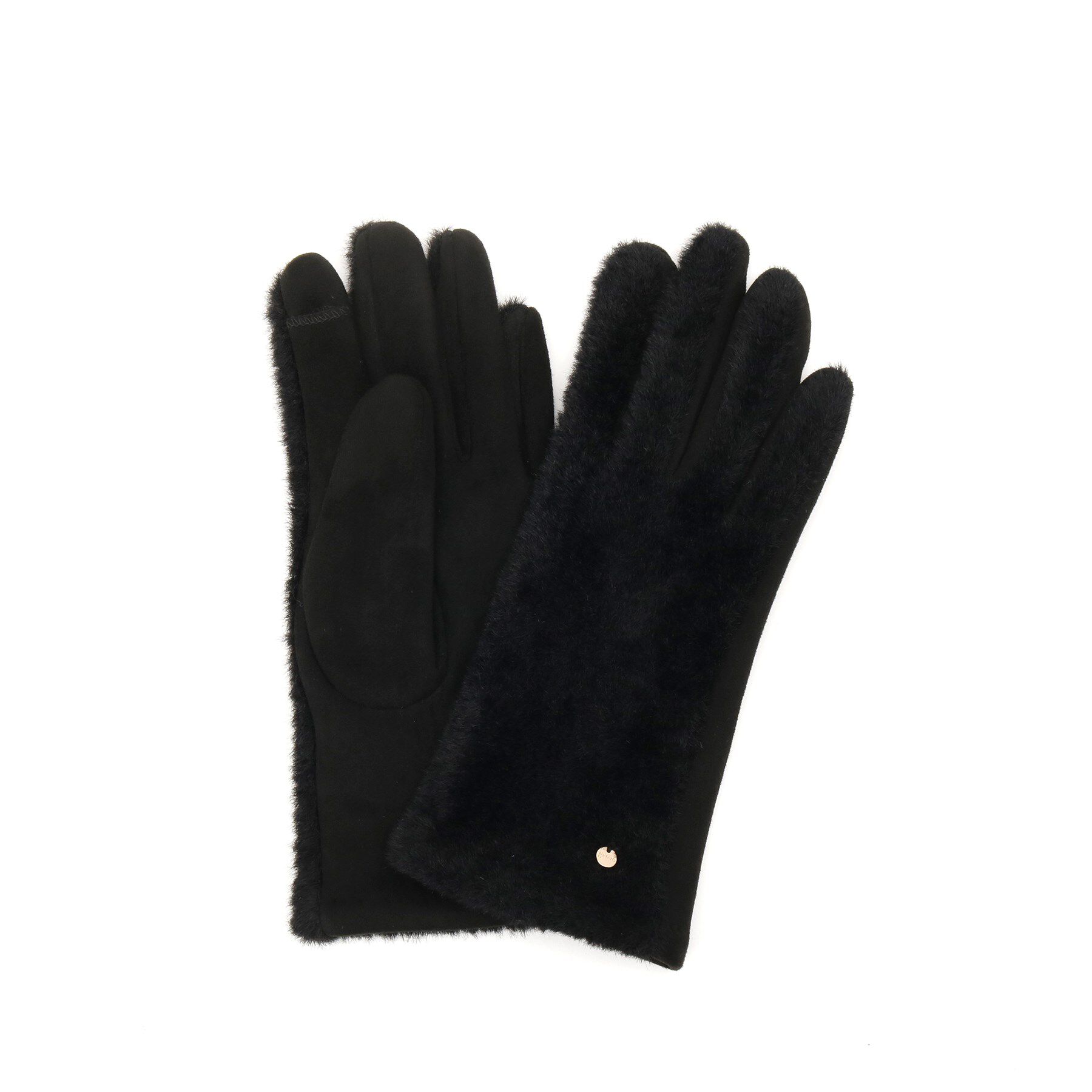 grove「シャギーフェイクファーグローブ」|手袋|ブラック(019)