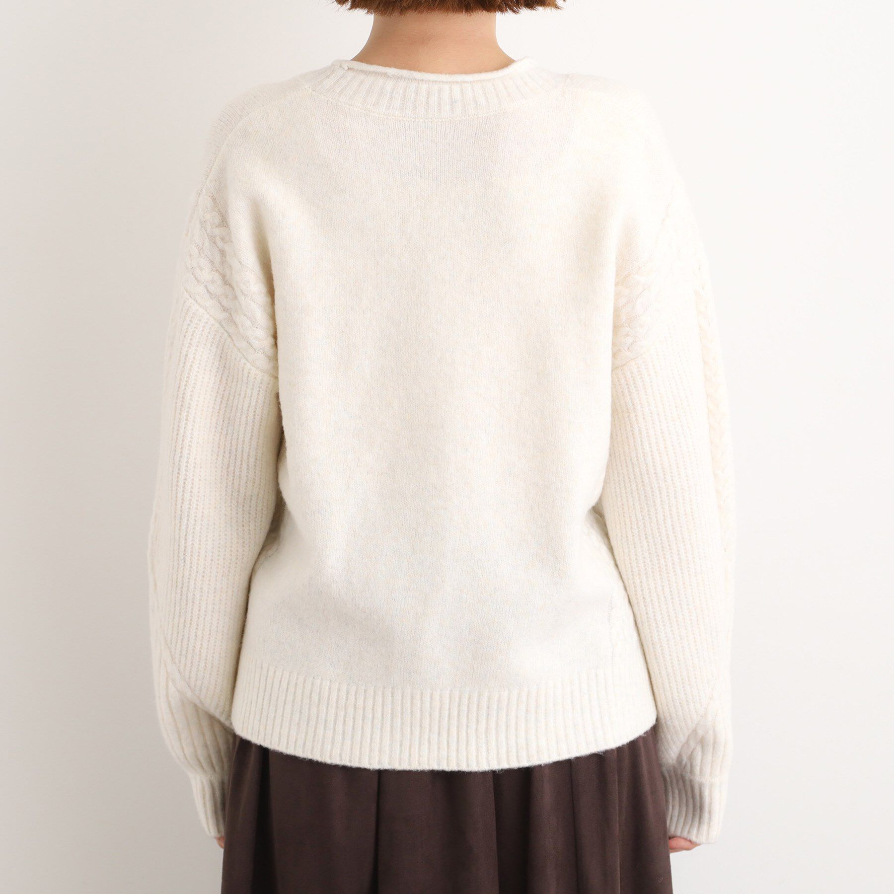 grove「ケーブルアクセント Vネックカーディガン」|カーディガン|