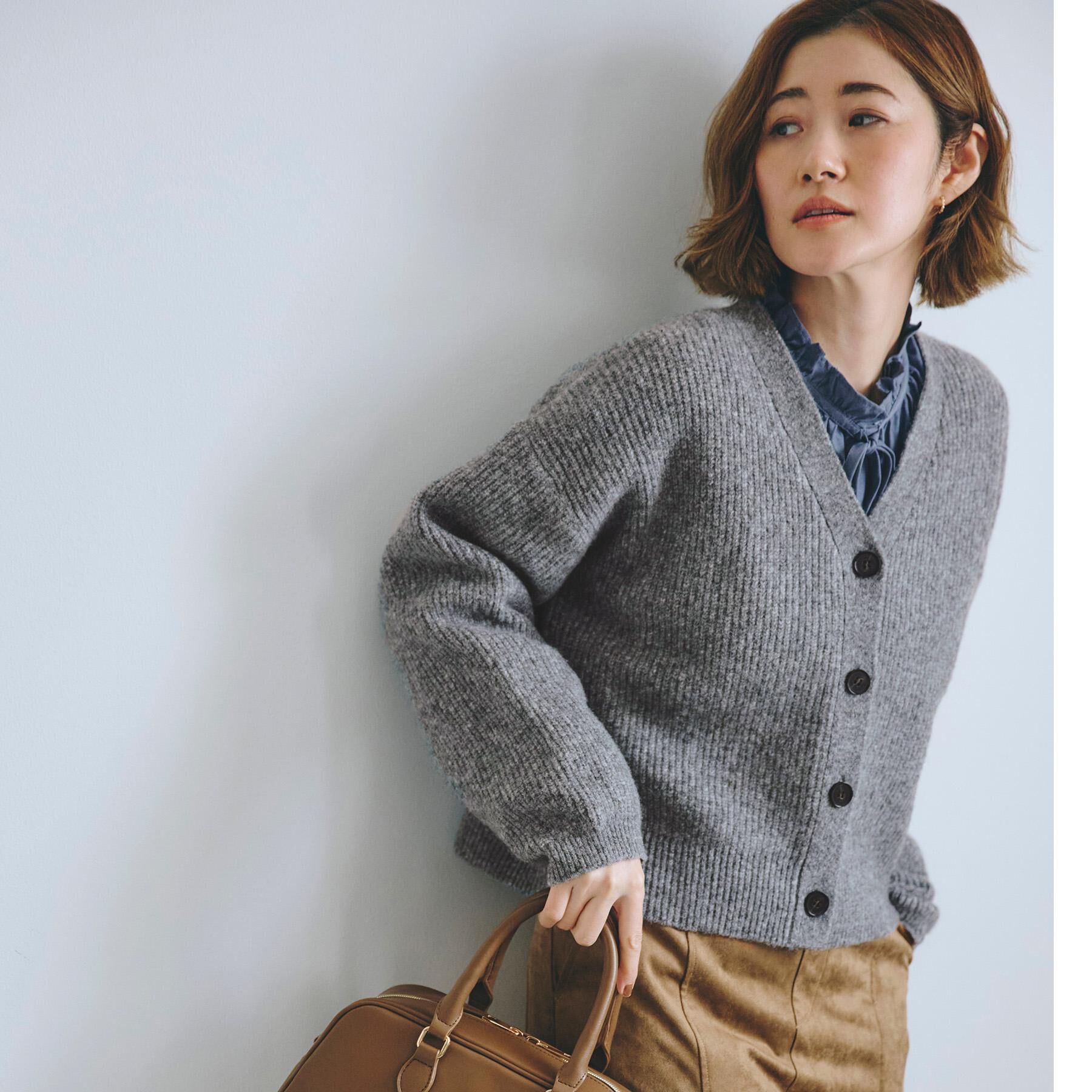 grove「【SETITEM】オーバーサイズ畔カーディガン」|カーディガン|