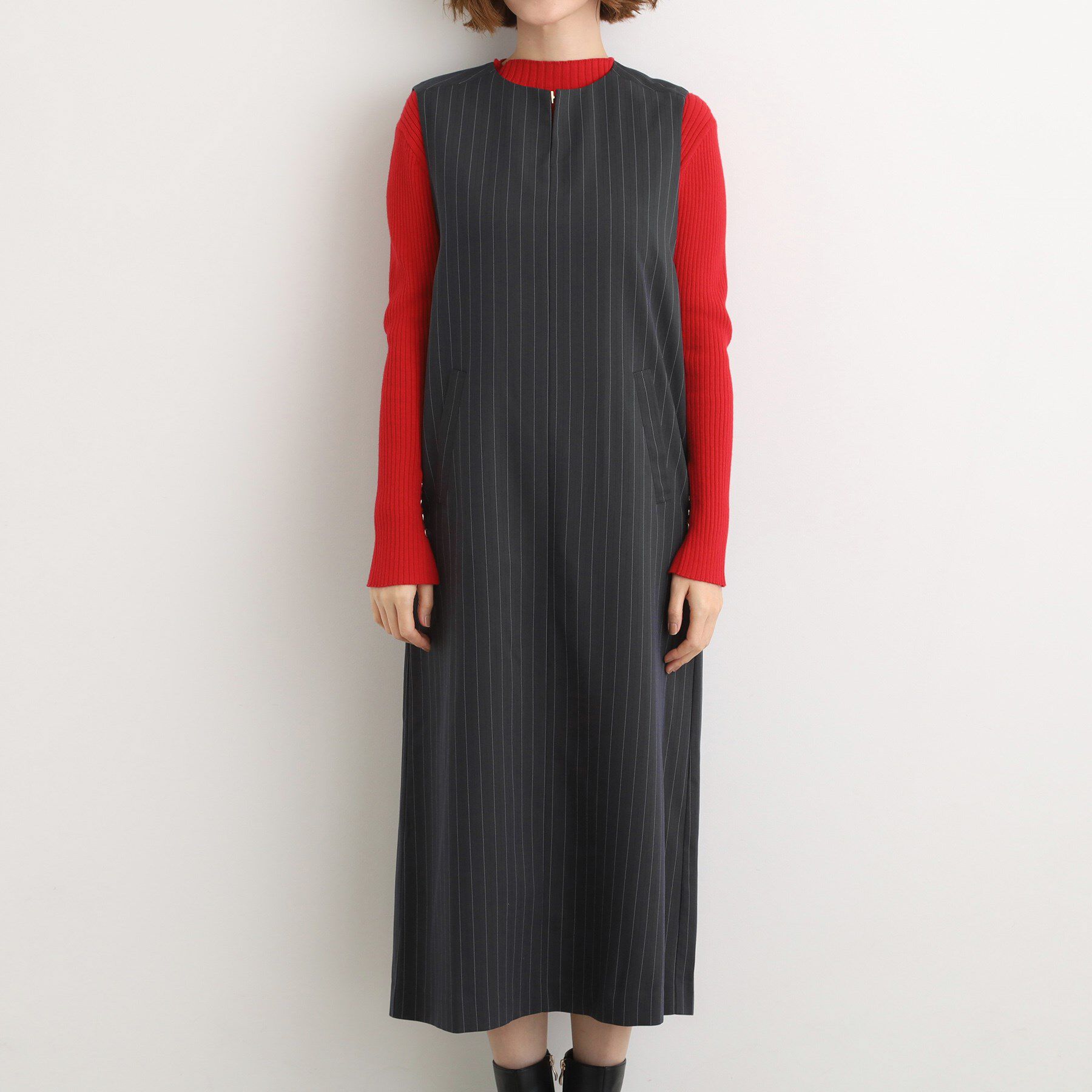 grove「【2WAY/美シルエット】着こなし自在のジャンドレワンピース」|ワンピース|