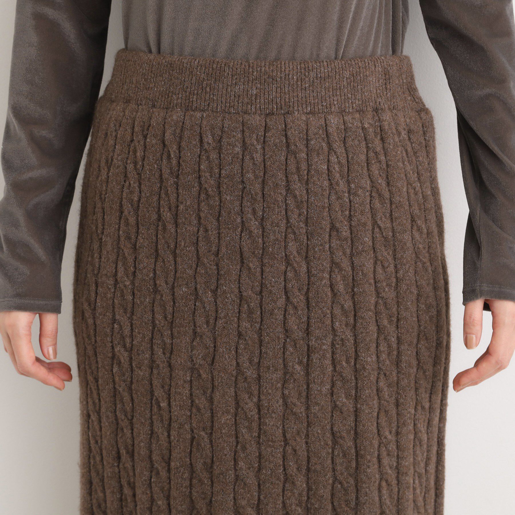 grove「【SETITEM】ケーブルニットスカート」|スカート|