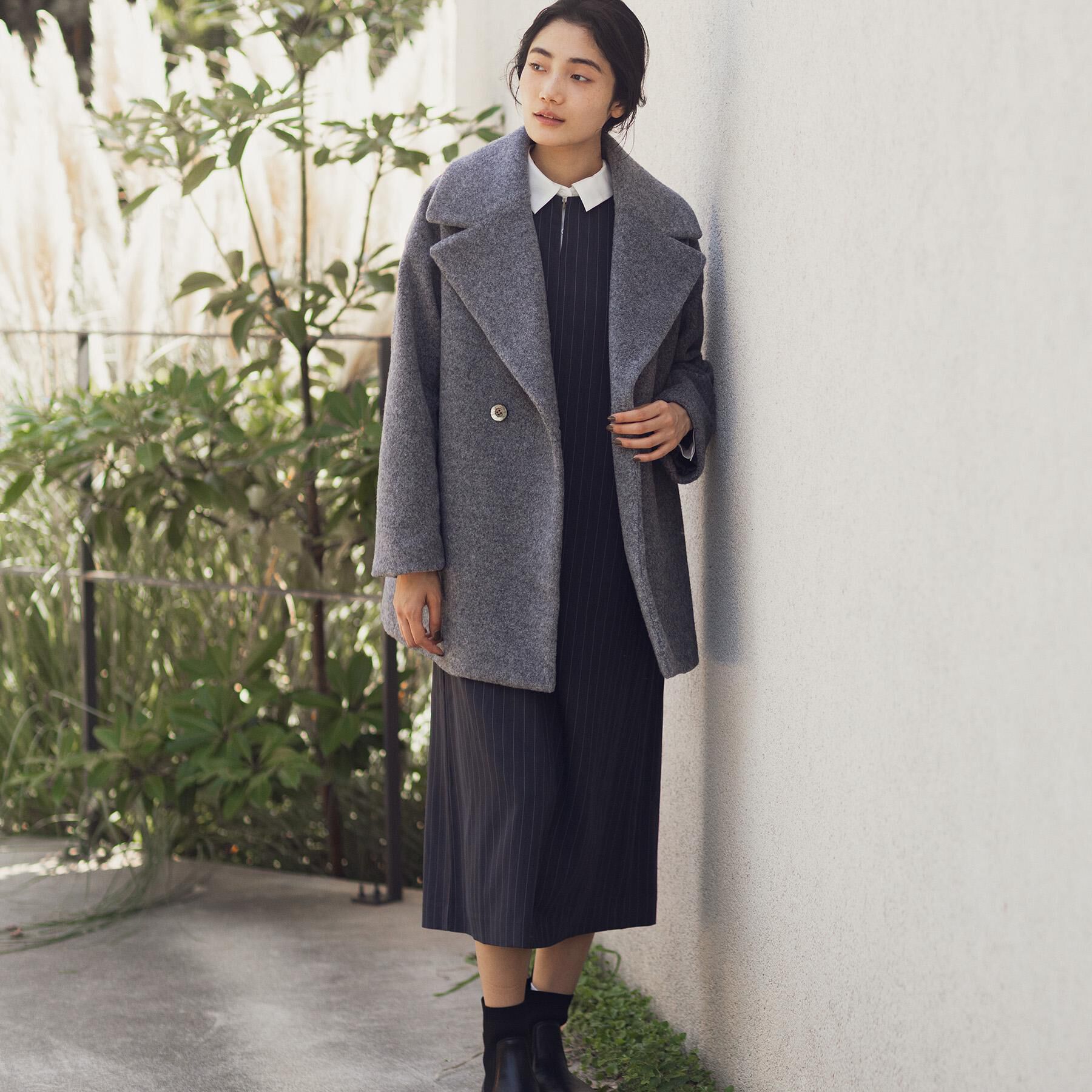 grove「ふんわりまとう、オーバーサイズテーラーコート」|チェスターコート|