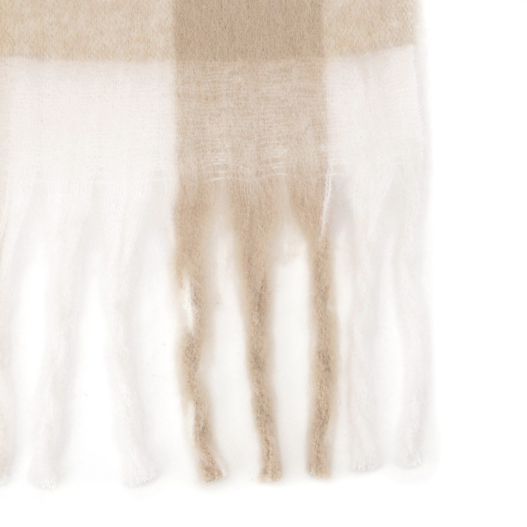 grove「ボリュームフリンジチェックマフラー」|ストール|