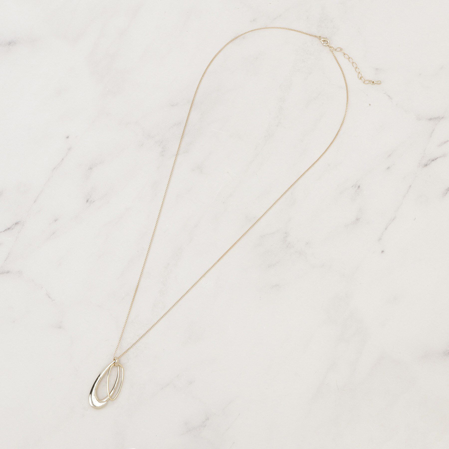 grove「ダブルしずくモチーフネックレス」|ネックレス|