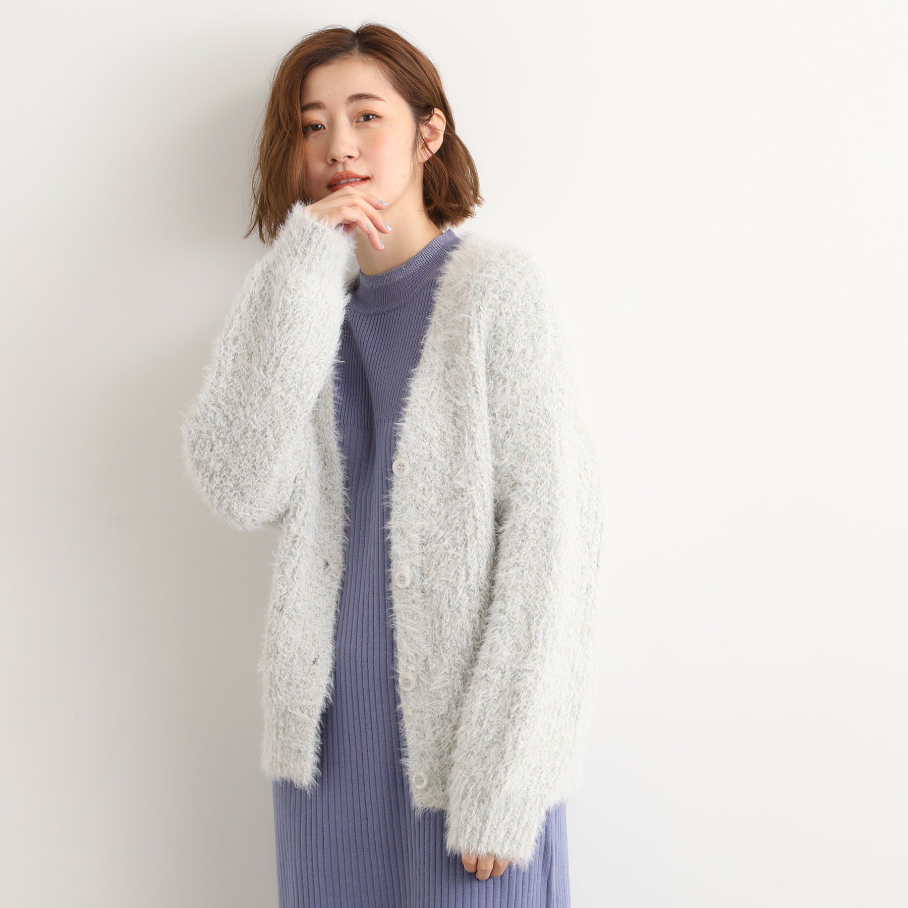 grove「オーバーサイズフェザーカーディガン」|カーディガン|