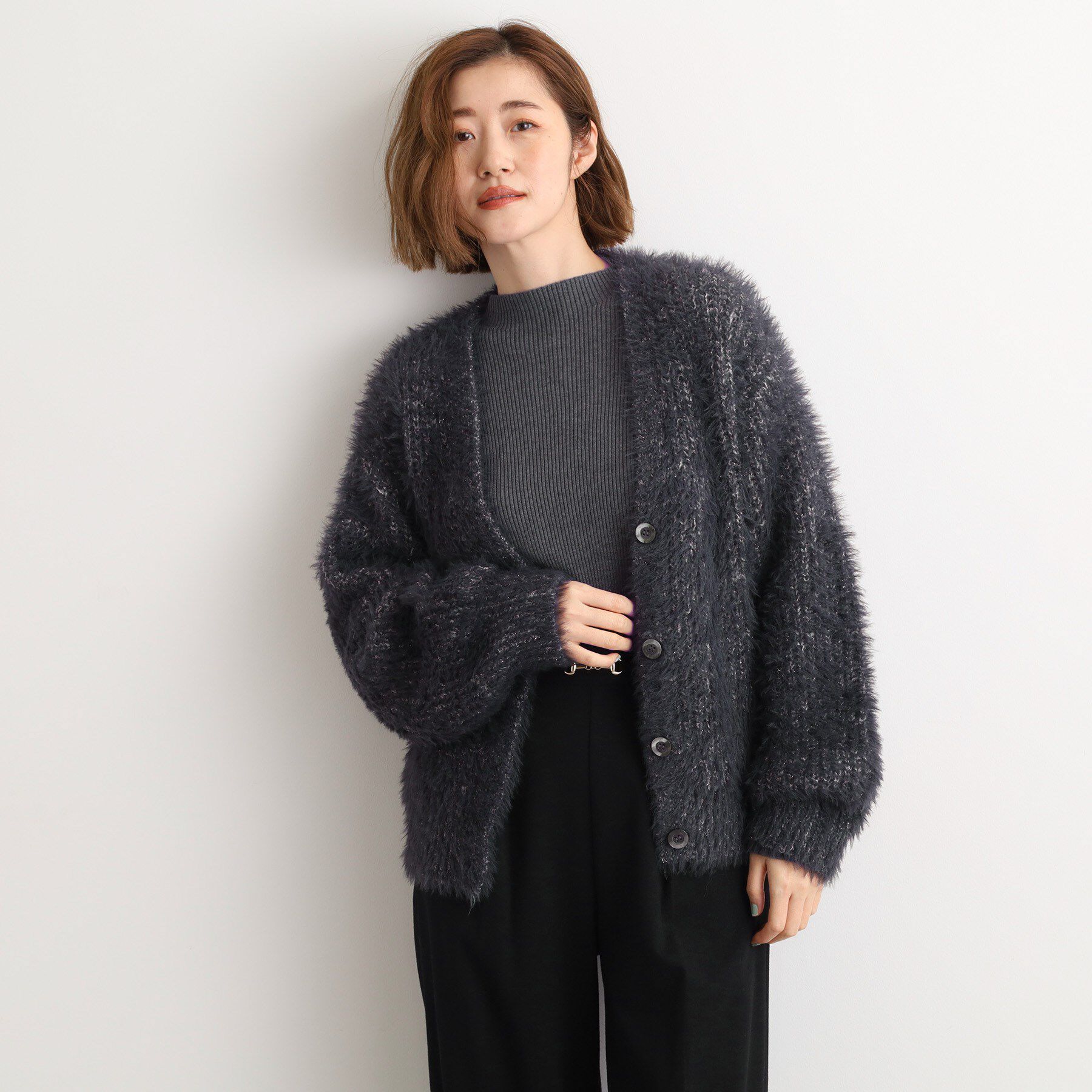 grove「オーバーサイズフェザーカーディガン」|カーディガン|