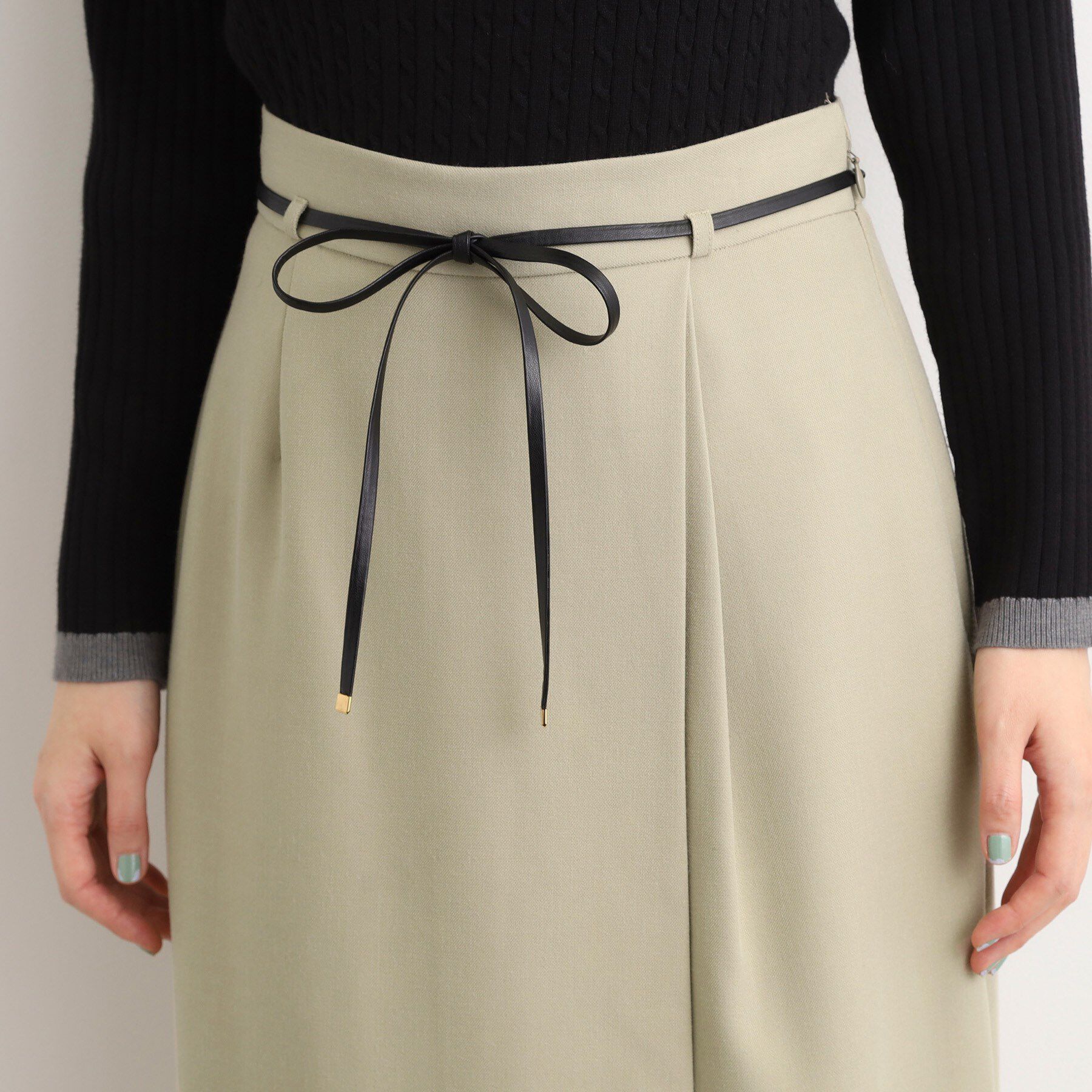 grove「合皮ベルト付きナロースカート」|スカート|