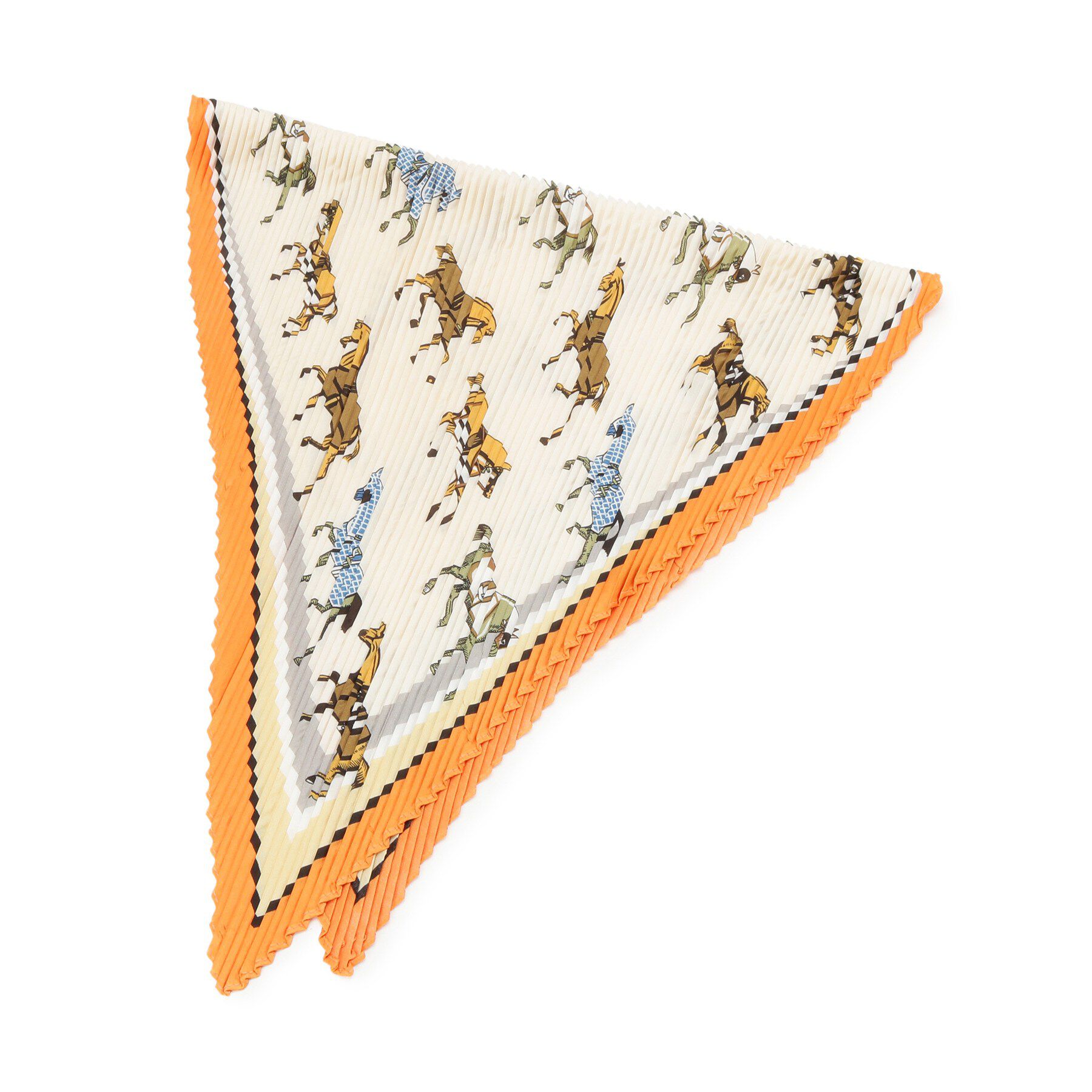 grove「柄アソートプリーツスカーフ」|バンダナ・スカーフ|オレンジ(167)