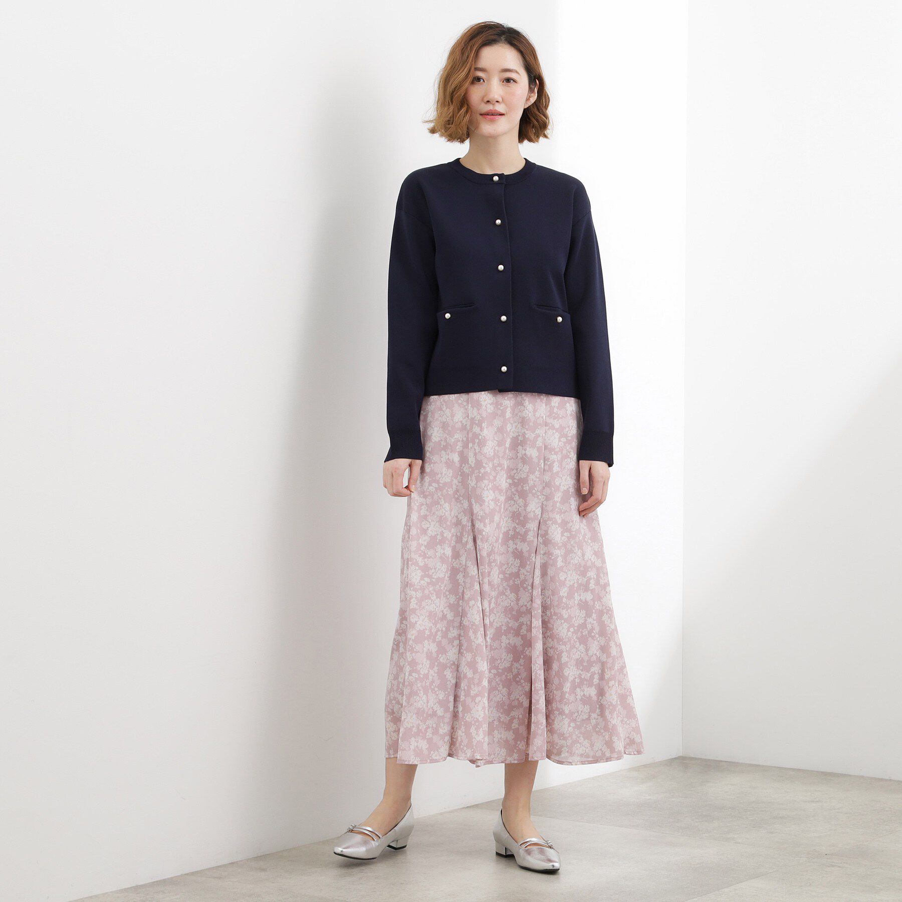 grove「フラワープリント楊柳マーメイドスカート」|スカート|