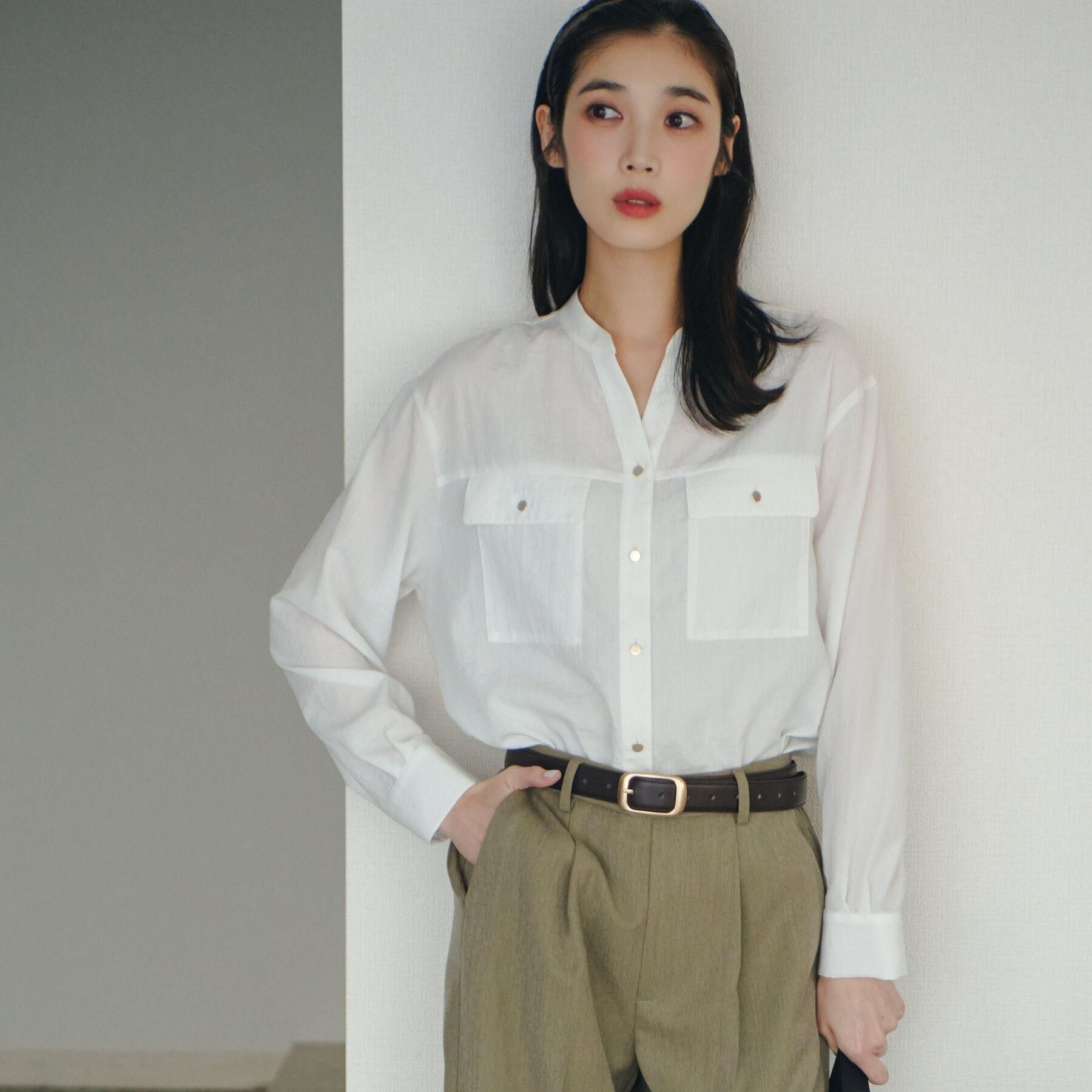 grove「【貴島明日香さん着用】お仕事も普段も。今どきワークシャツブラウス」|シャツ・ブラウス|