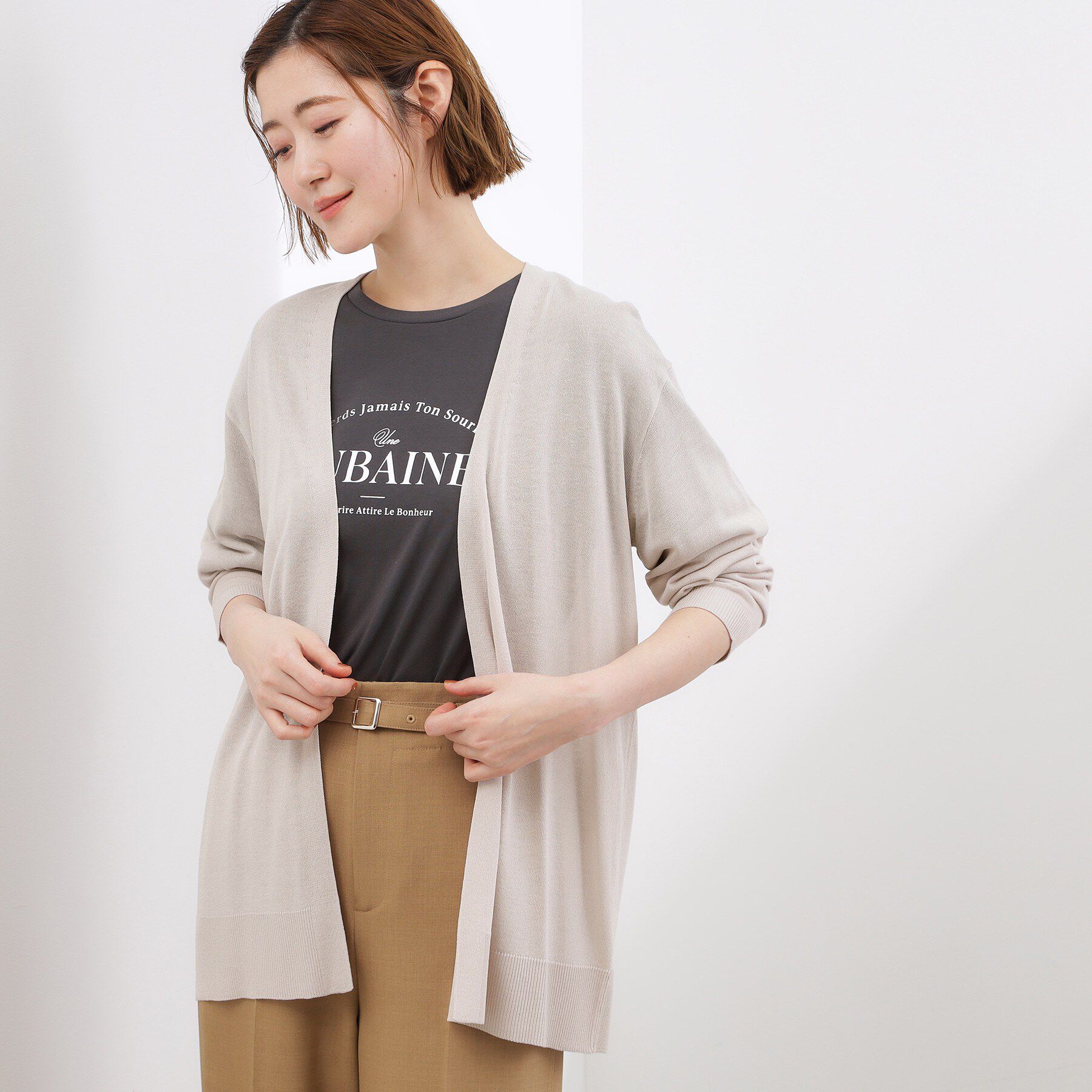 grove「【接触冷感／UVカットetc】ベーシックロングカーディガン」|カーディガン|