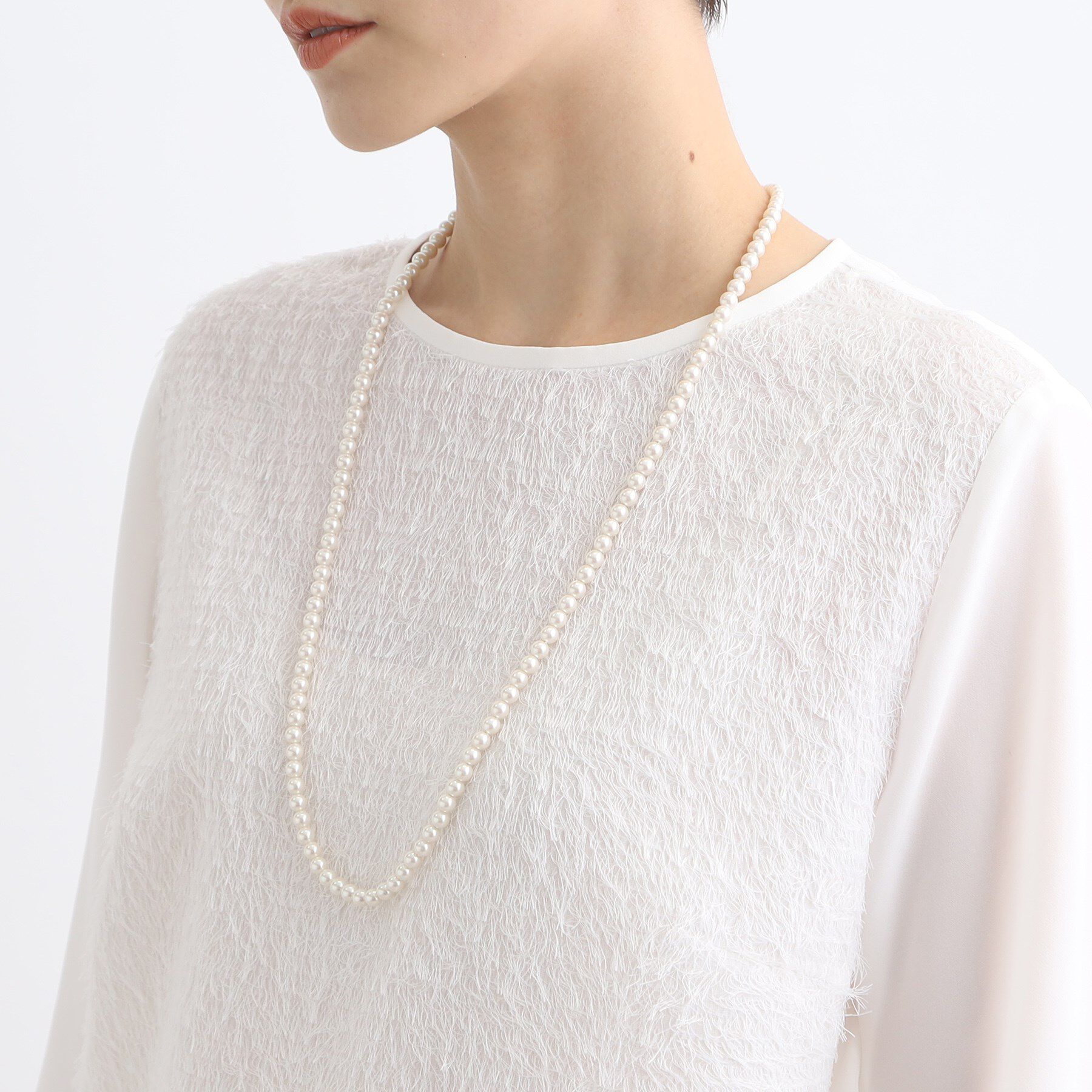 INDIVI「【マルチWAY】3点セットパール調ネックレス」|ネックレス|