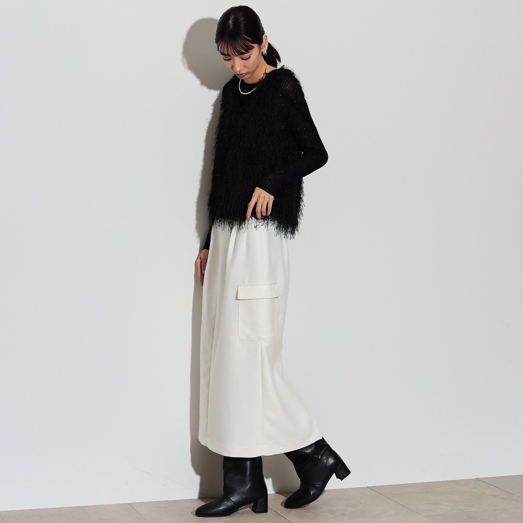 GALLEST「サスペンダー付きワークタイトスカート」|スカート|